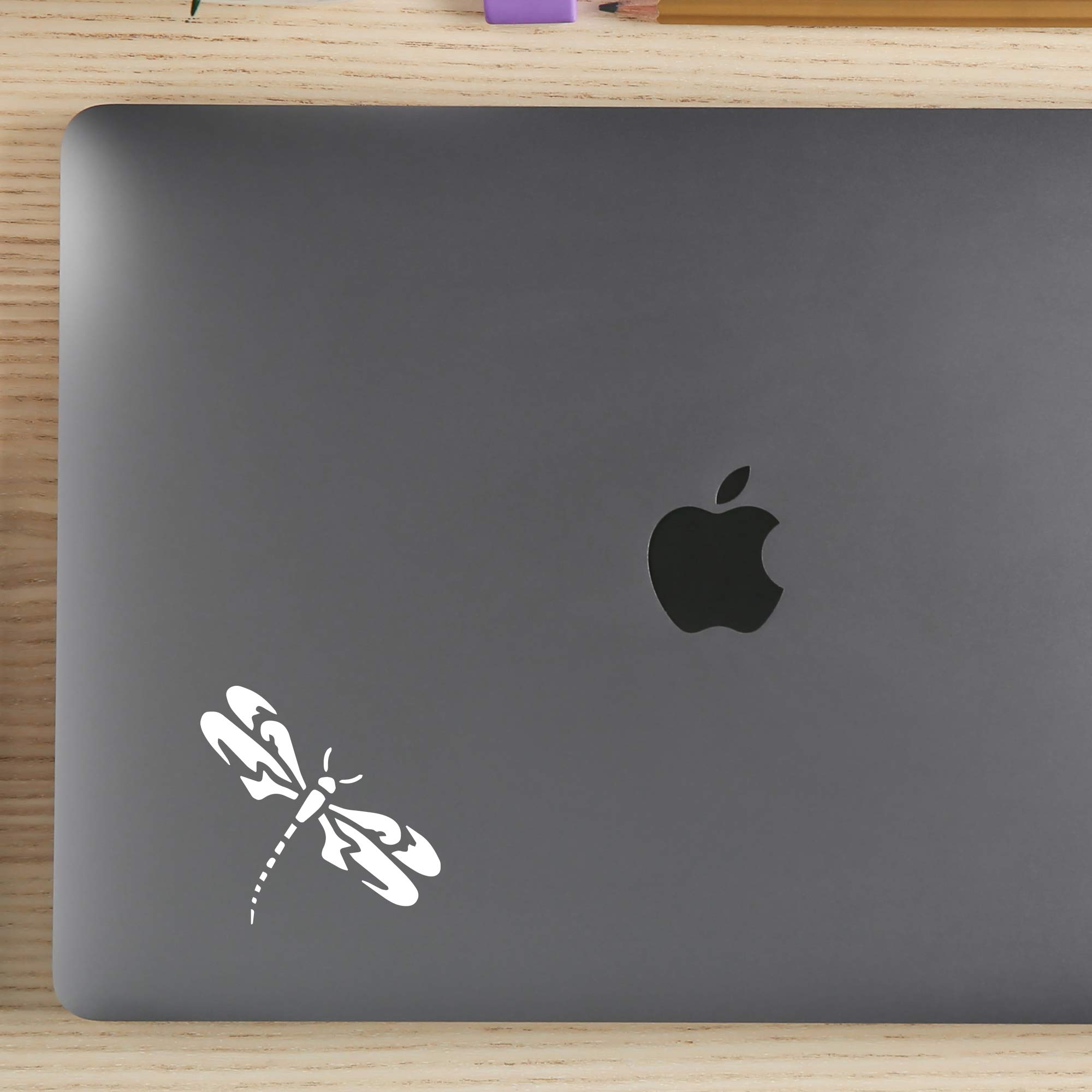 Premium Waterproof Vinyl Decal Stickers (Set of 2) - Dragonfly Design for Laptop, Phone, Helmet, Car, Mug & Wall Decor | Durable Adhesive for Indoor & Outdoor Use