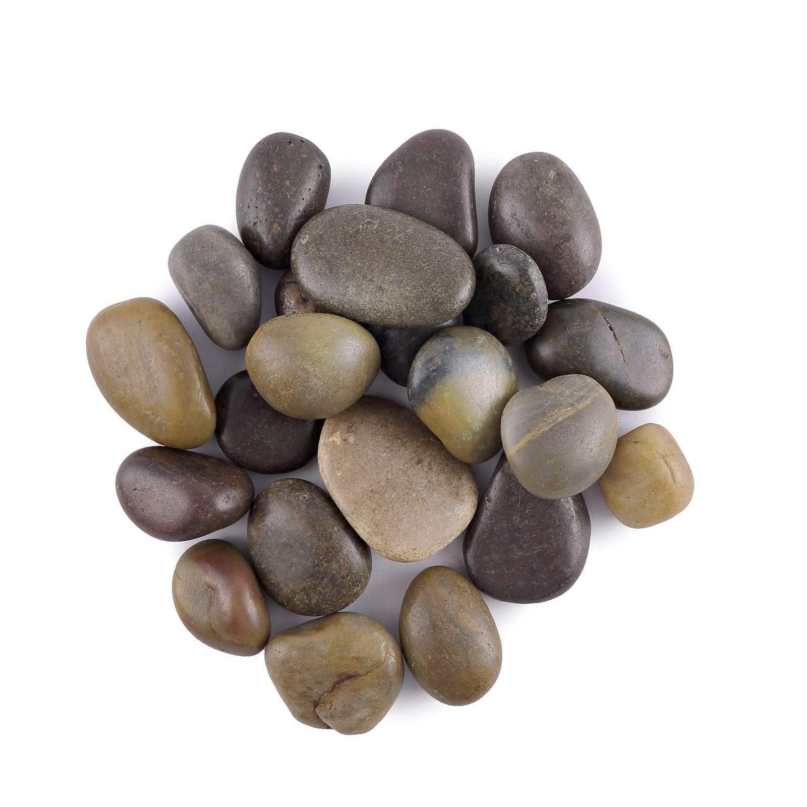 2 lbs Natural Gravel Pebble Stones for Vase Filling, Decorative Landscaping Rocks, Assorted Brown River Rocks - Perfect for Home Decor, Aquariums, Terrariums and Garden Landscaping