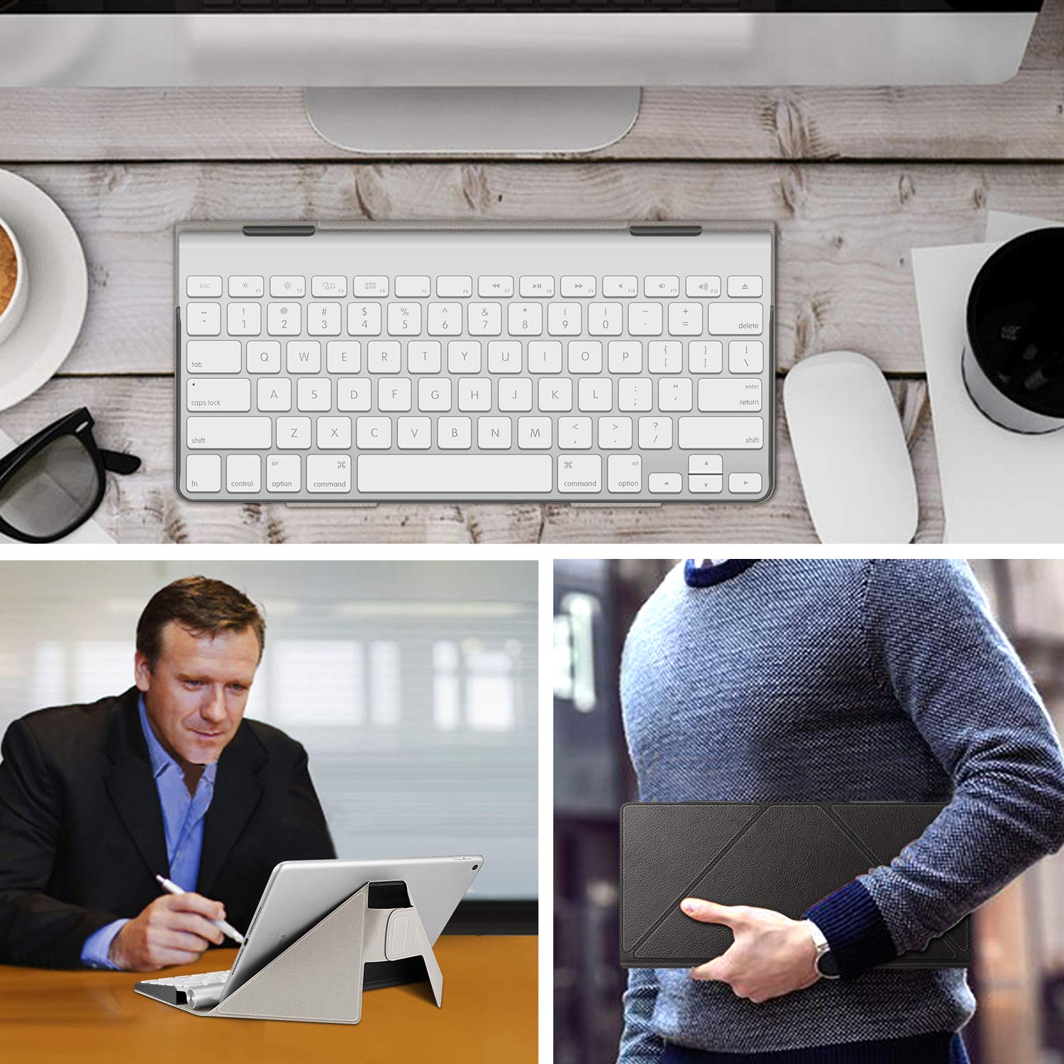 Fintie Slim Lightweight Protective Carrying Case for Apple Wireless Keyboard (MC184LL) - Compatible with iPhone, iPad, iPad Pro/Air/Mini/iMac - Perfect for Travel, Office & Home Use - Black