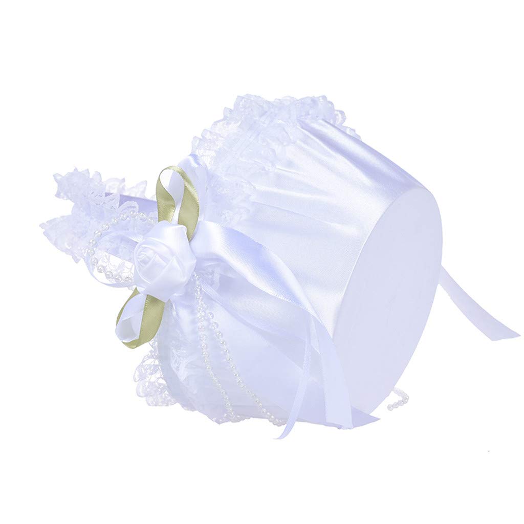 FABFEGU 10 Inch Cotton Flower Basket - Perfect for Bridal Wedding Ring Bearer, Party Decorations & Home Decor - Ideal for Weddings, Baby Showers, and Special Events