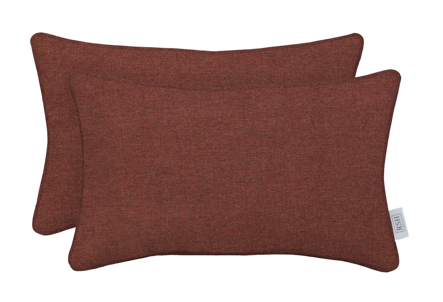 2 Pack Lumbar Throw Pillows - Sunbrella Fabric - Garnet & Black Collection - Perfect for Sofa, Bed & Home Decor