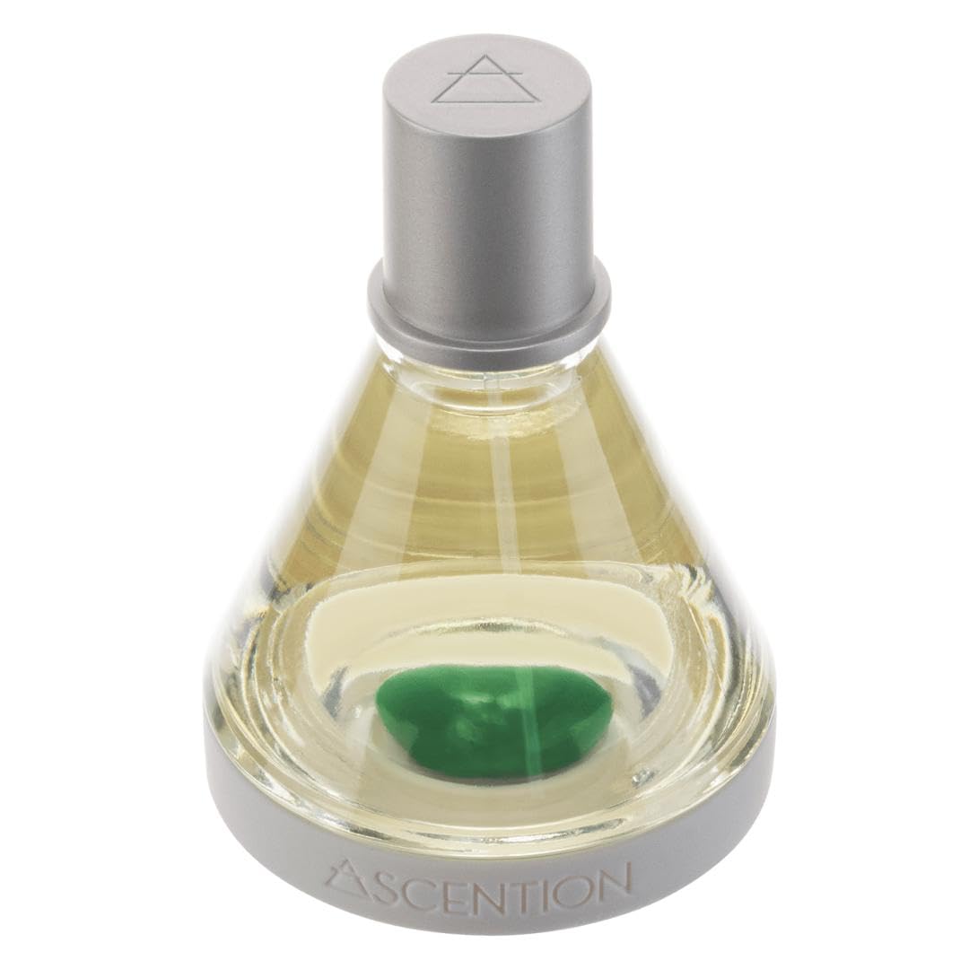 ASCENTION Prosperity Manifestation Perfume - Clean Vegan Fragrance with Green Aventurine Crystal | Spiritual Healing, Meditation & Abundance Rituals | Woody Floral Scent with Cedarwood, Patchouli & Jasmine | Gift for Yoga Practitioners & Crystal Lovers