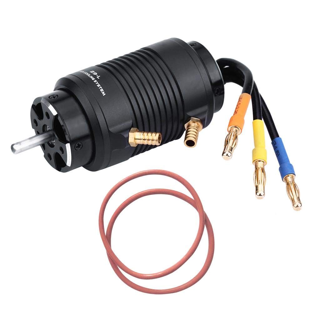 Dilwe 3800KV Sensorless Brushless Motor with 29-L Water Cooling Jacket for 600-800mm RC Boats - High Performance RC Boat Accessory (Black) | Perfect for Racing, Hobby RC Boats & Water Sports