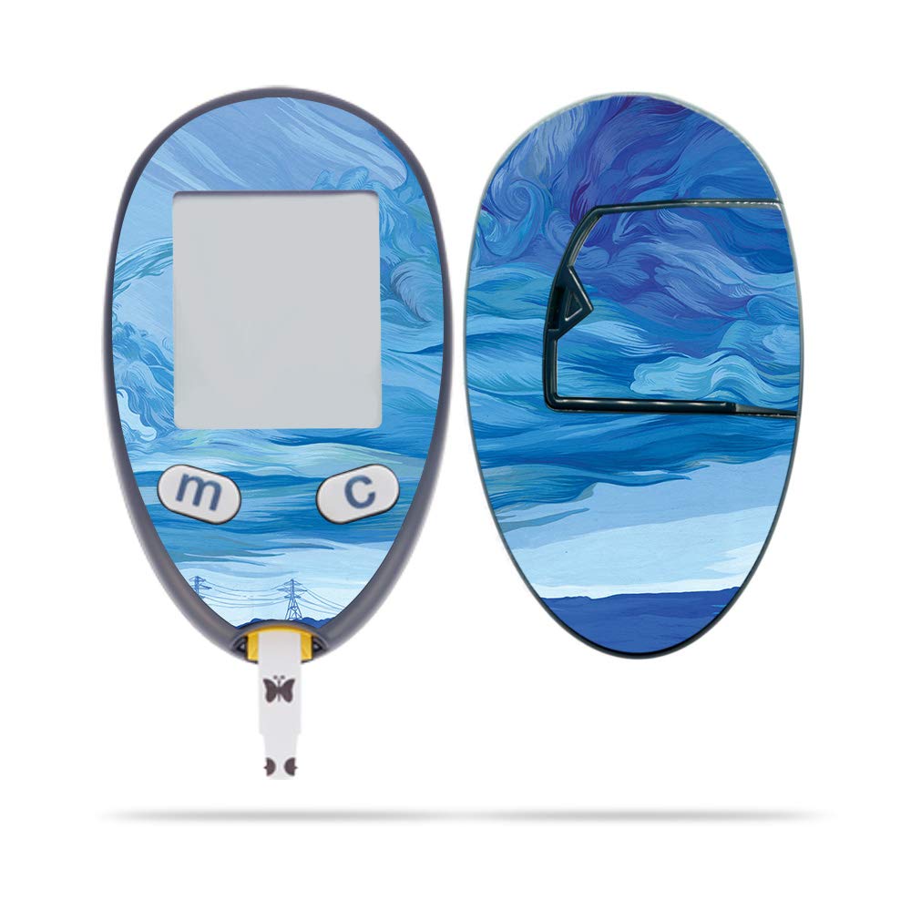 MightySkins Vinyl Decal Wrap Cover Compatible with Abbott Freestyle Freedom Lite - Durable Protective Skin with Cell Phone Towers Design | Easy to Apply & Remove | Made in USA | Perfect for Diabetes Testing Kit Protection & Personalization