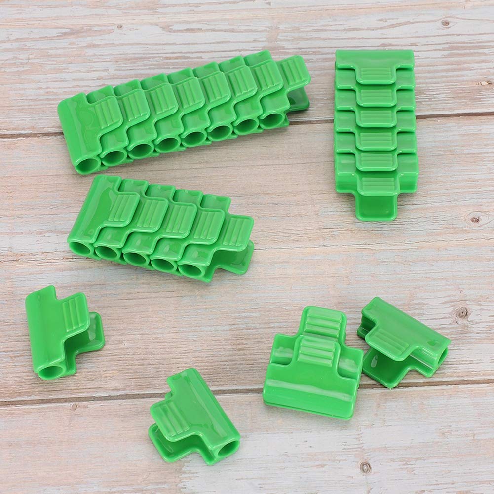 24Pcs Greenhouse Film Clips - Heavy Duty Plastic Clamps for 11mm Tubes - Secure Greenhouse Cover & Frame - Gardening Accessories for DIY Greenhouse, Tunnel, and Plant Protection (Great for Home Garden & Farm Use)