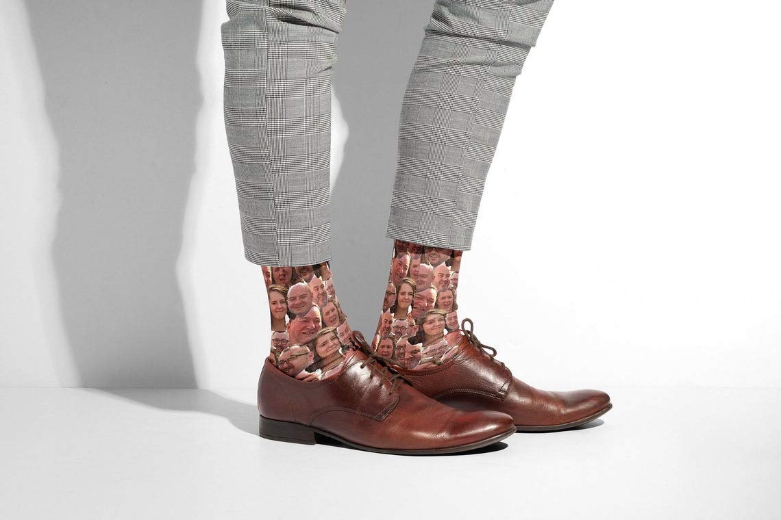Custom Face Socks with Text - Personalized Funny Socks for Men & Women | TinyName Unique Photo Socks - Great for Gifts, Couples & Special Occasions