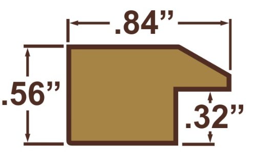 Craig Frames 12x36 Inch Real Wood Grain Picture Frame - 0.84-Inch Wide Rich Brown Poster Frame for Wall Art, Photos & Home Decor | Perfect for Living Room, Bedroom & Office Display
