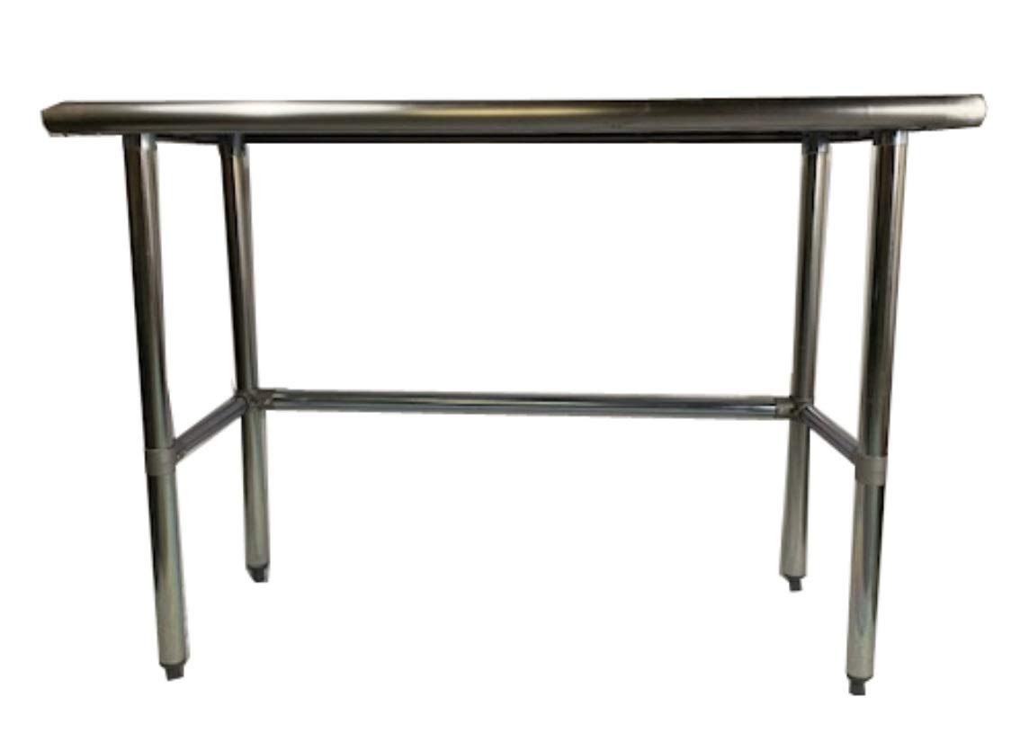 Stainless Steel Commercial Food Prep Table 24x30 Inches - Heavy Duty Kitchen Work Table with Crossbar Open Base for Restaurants, Catering & Food Service