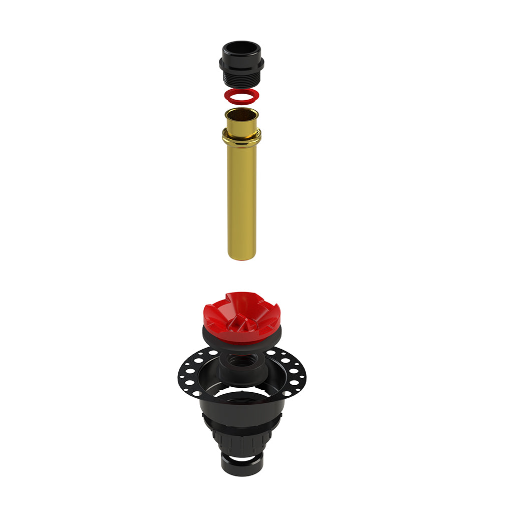 Island Tub Drain Rough Built-In 7 ABS/Black - Durable Bathroom Sink Drain for Kitchen, Laundry, and Utility Sinks