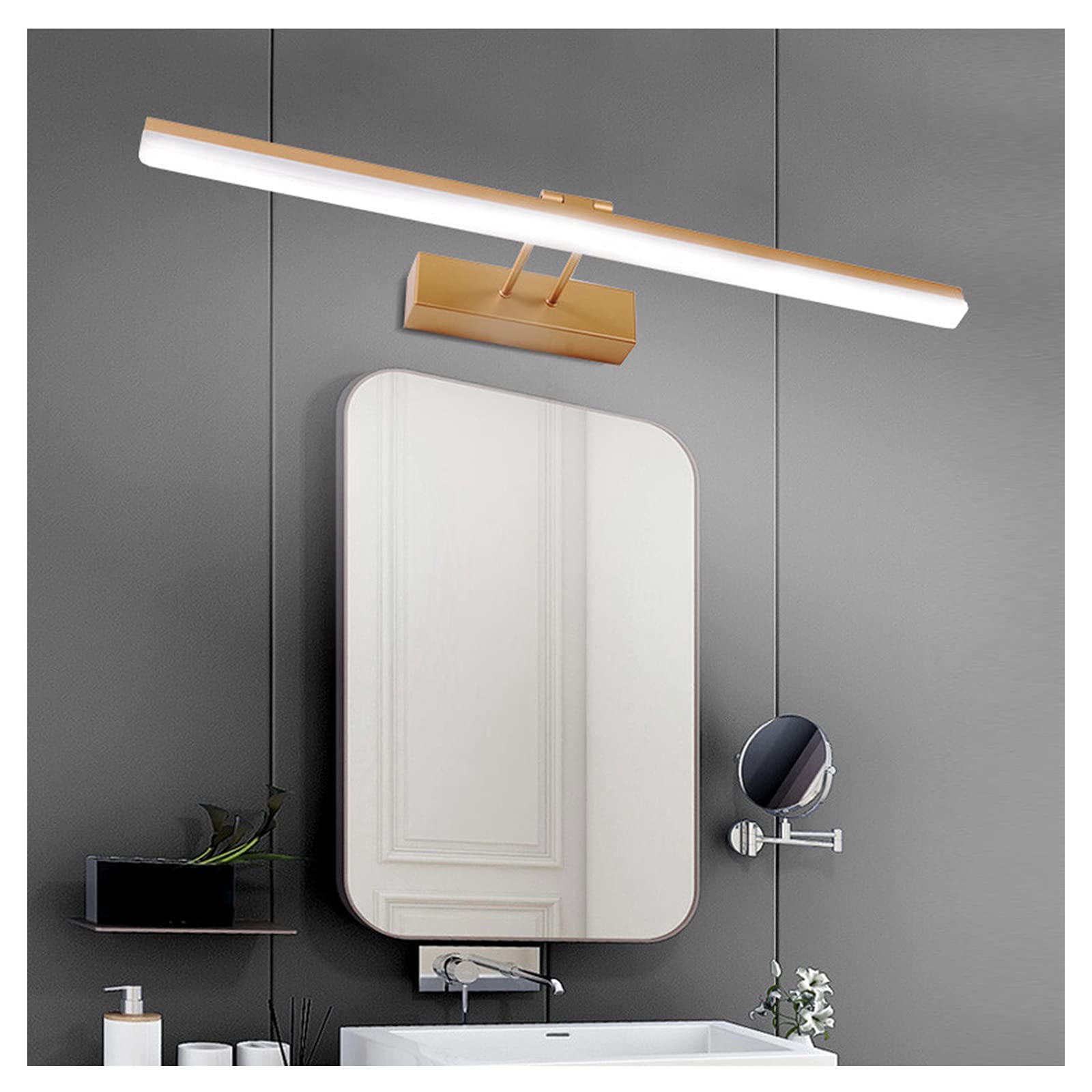 ZCLS 60cm LED Vanity Mirror Lights - Waterproof Anti-Fog Bathroom Lighting for Home, Hotel & Apartment | Energy-Saving Dressing Table Lamp for Bedroom, Dormitory & Makeup Area