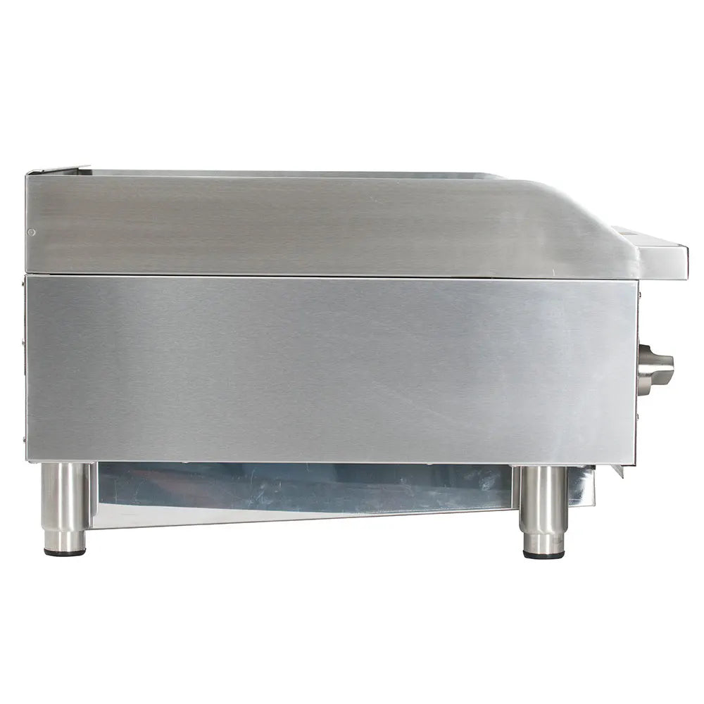 Globe GCB24G RK 24-Inch Countertop Gas Charbroiler - Commercial Restaurant Grill for Burgers, Steaks & Seafood - Perfect for Diners, Food Trucks & Catering