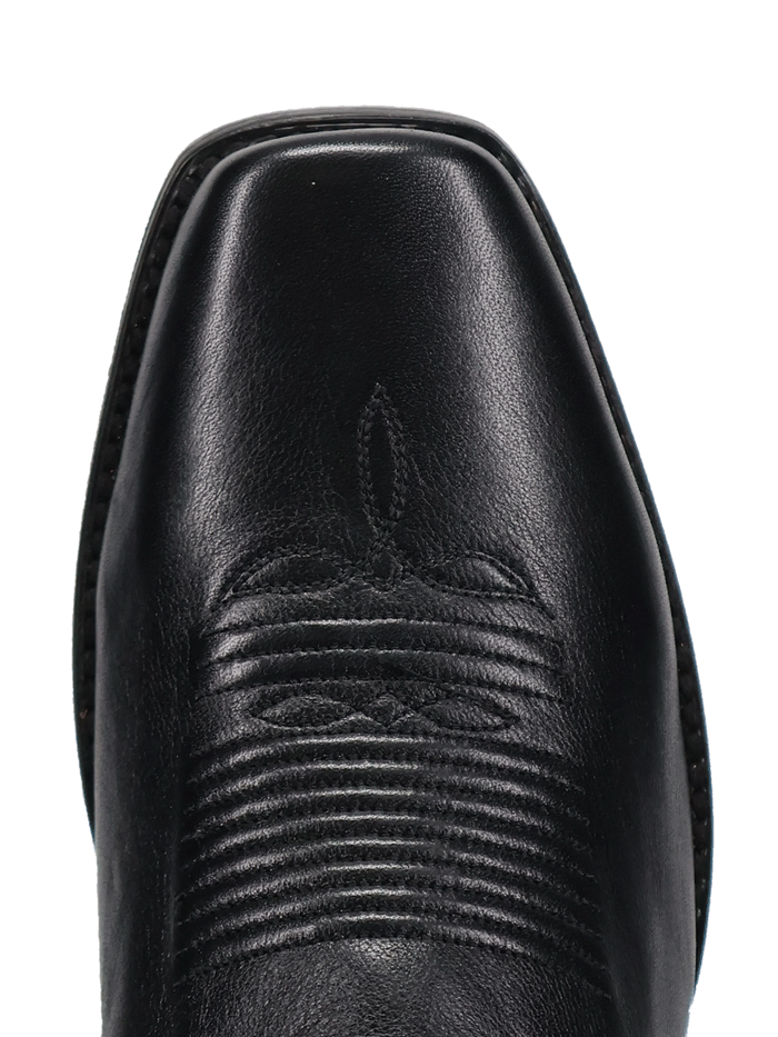 Dan Post DP3356 Men's Square Toe Western Boots - Black Leather Cowboy Boots for Riding, Country Dancing & Western Fashion