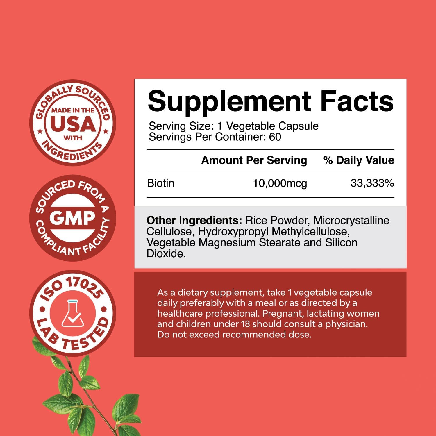 Herbal Menopause Supplement & 10000mcg Biotin Pills for Women & Men - Estrogen Balance Support & Hair Loss Prevention - Natural Vitamins for Hot Flash Relief & Healthy Hair Growth - Perfect for Daily Wellness Routine & Beauty Care