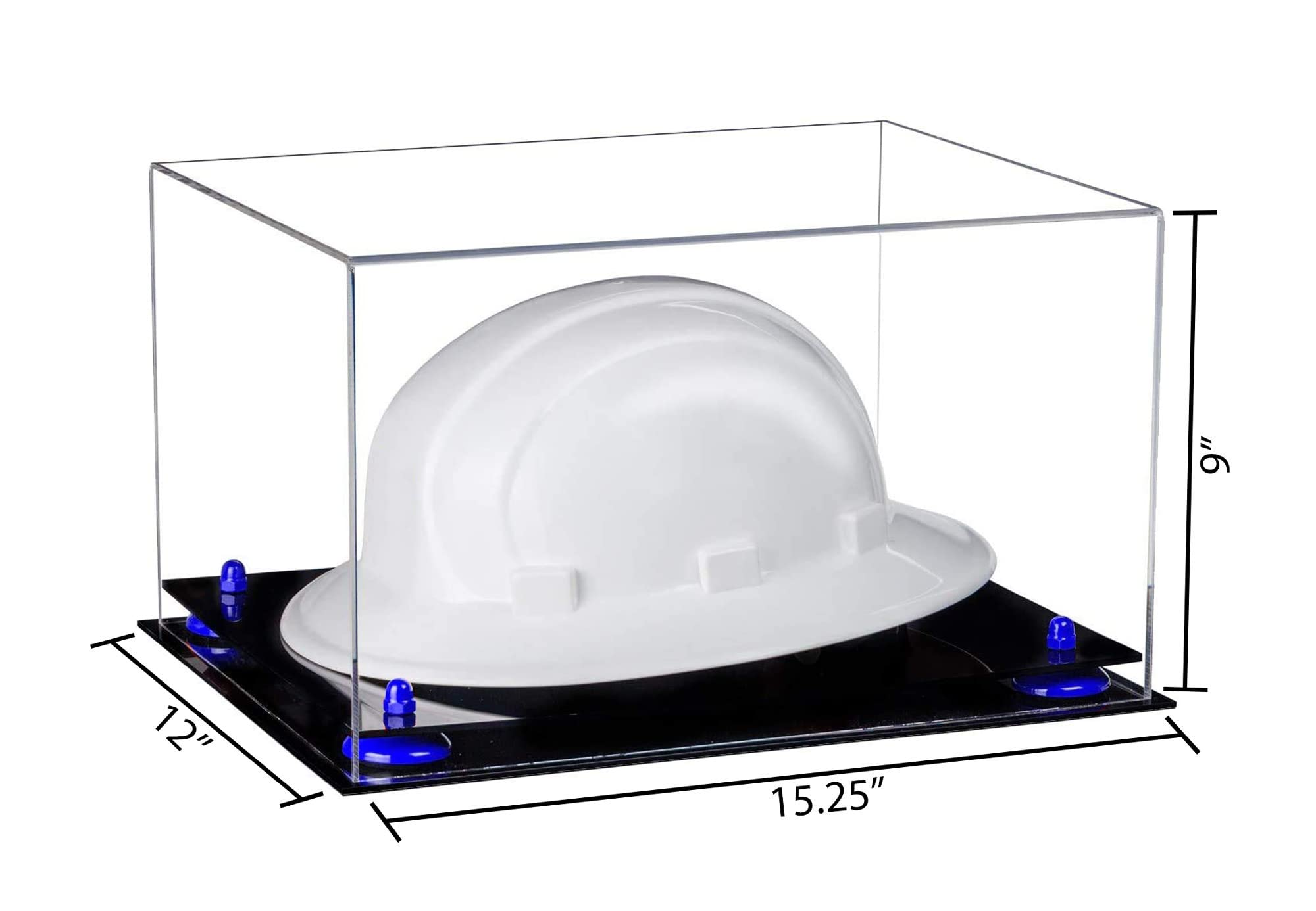 Clear Acrylic Large Helmet Display Case - Premium Hard Hat Protector for Construction, Sports & Collectibles - Perfect for Safety Gear Storage, Motorcycle Helmets & Memorabilia Showcase