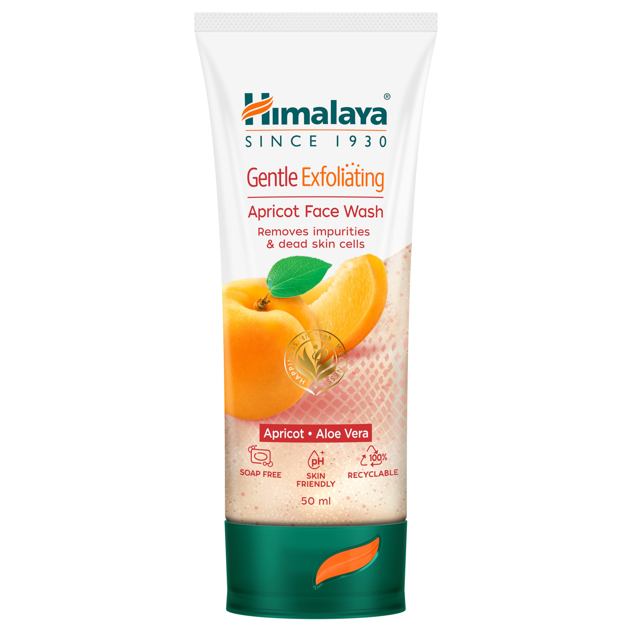 Himalaya Herbals Deep Cleansing Apricot Face Wash 50ml - Gentle Exfoliating Facial Cleanser for Acne & Oily Skin - Perfect for Daily Skincare Routine & Travel Size