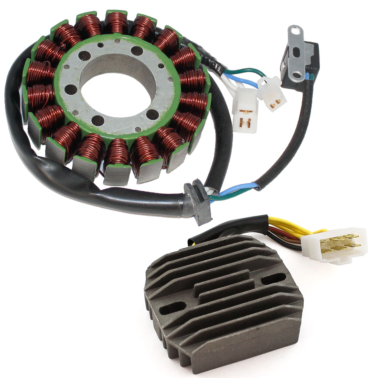Caltric Stator & Regulator Rectifier for Yamaha YZF600R YZF-600R YZF 600 R (1995-2007) - Motorcycle Electrical Replacement Part for Smooth Riding & Performance