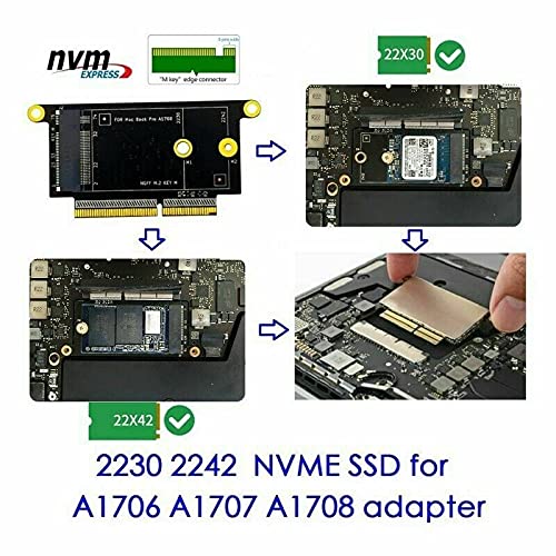 Multibao NVMe M.2 NGFF SSD Adapter Card for MacBook Pro 13