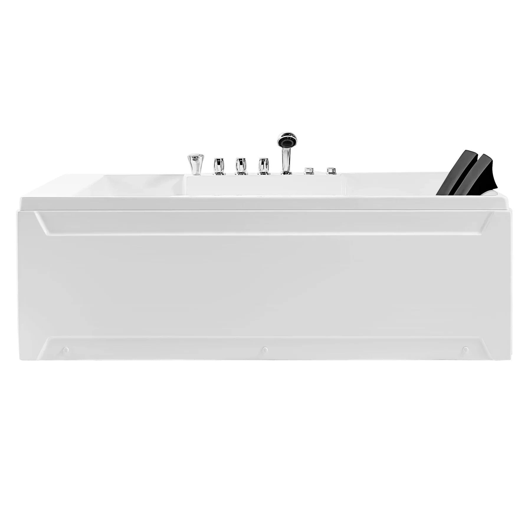 Empava 72-Inch 2-Person Luxury Jetted Hydromassage Bathtub with LED Lights - Freestanding Soaking Tub for Master Bathroom Relaxation (Model 72JT367LED)