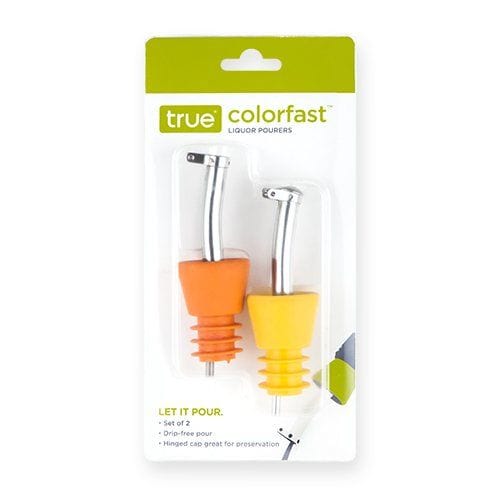 True Brands Premium Liquor Pourers - 2oz Stainless Steel Speed Pourers for Bars, Restaurants & Home Bartending - Perfect for Whiskey, Vodka, Tequila & Cocktail Making