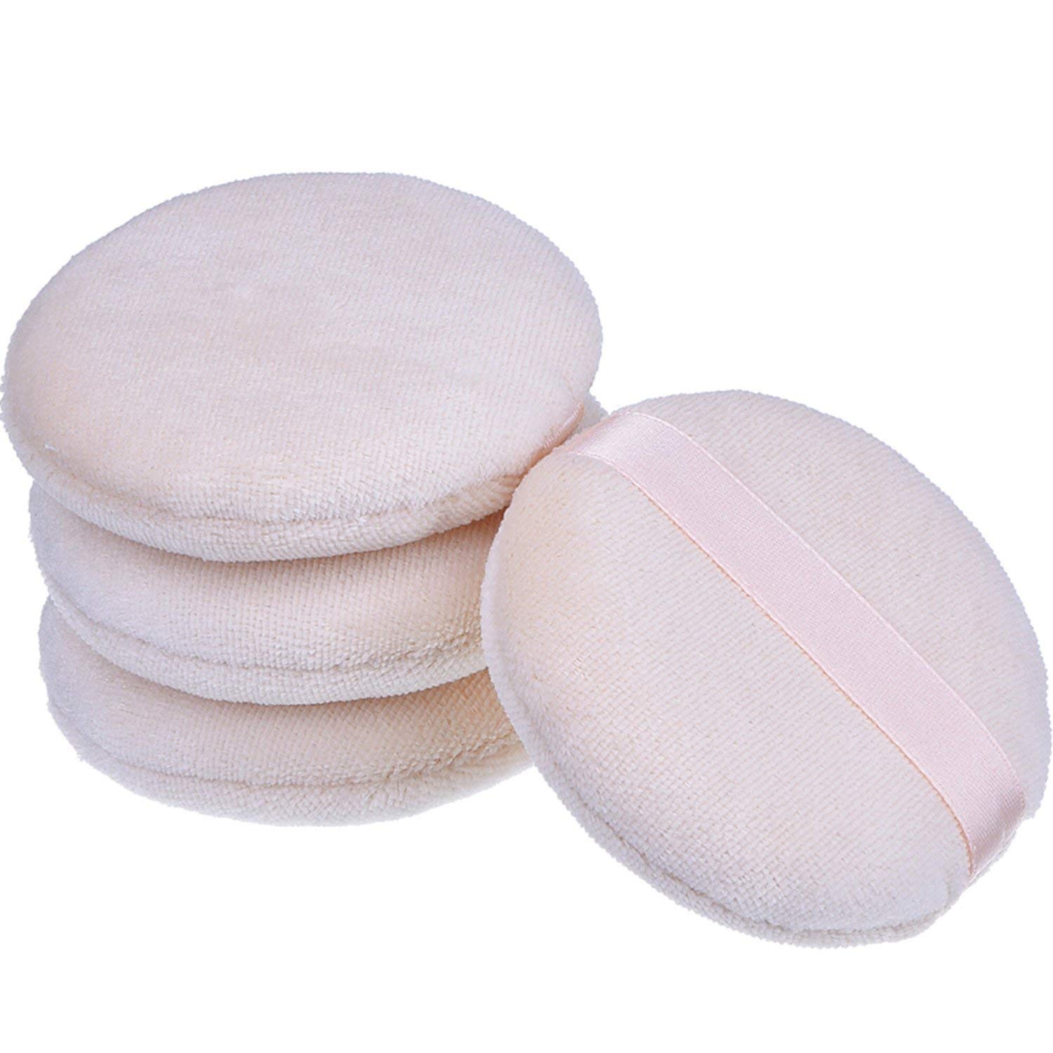3-Pack Small Powder Puffs 6.0CM for Makeup Application - Soft Cosmetic Puffs for Loose & Pressed Powder, Blush & Bronzer - Perfect for Travel, Touch-ups & Professional Makeup Kits