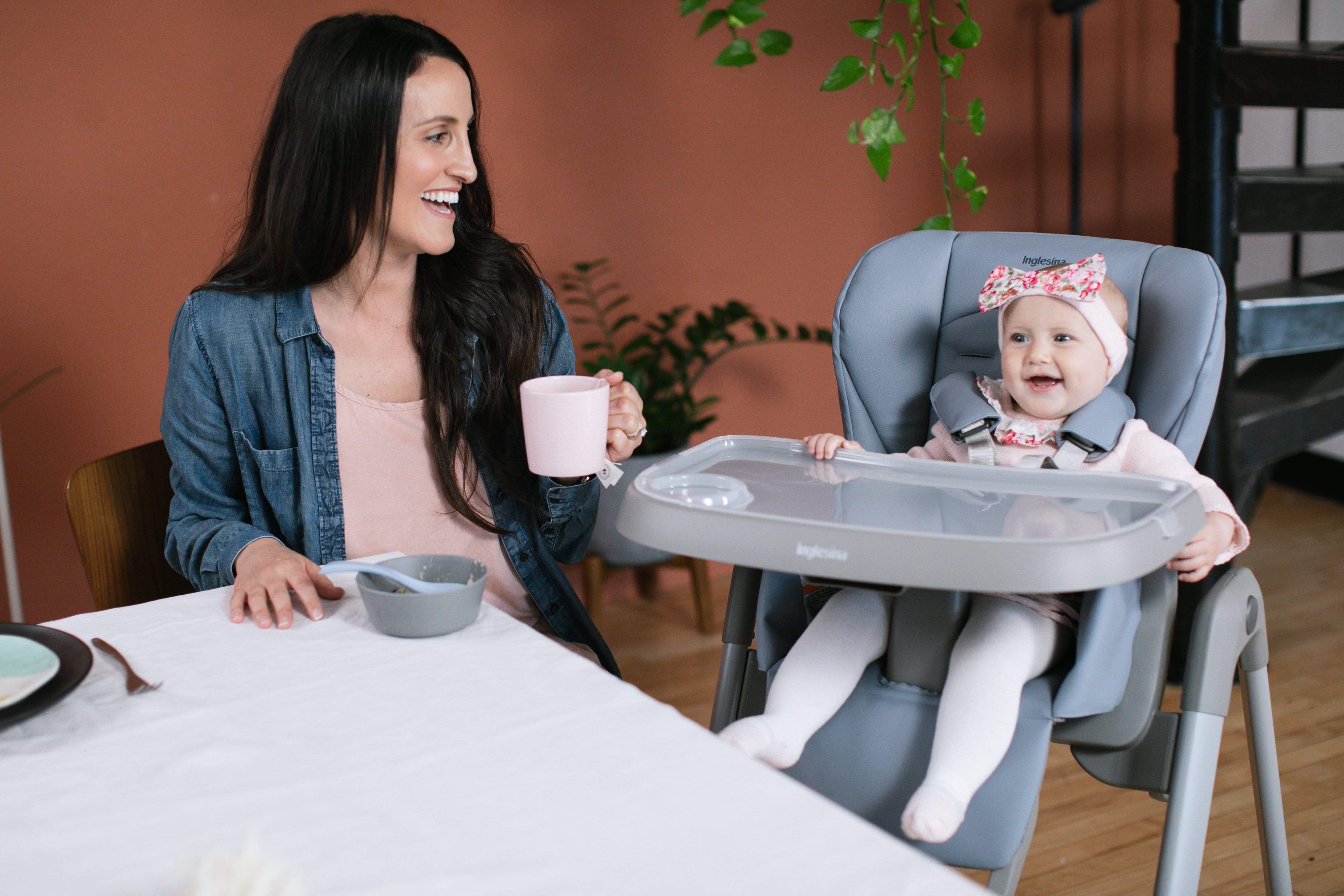 Inglesina My Time High Chair - Adjustable Baby Feeding Chair with Tray & Wheels for Easy Mealtime - Perfect for Home, Restaurant & Travel Use