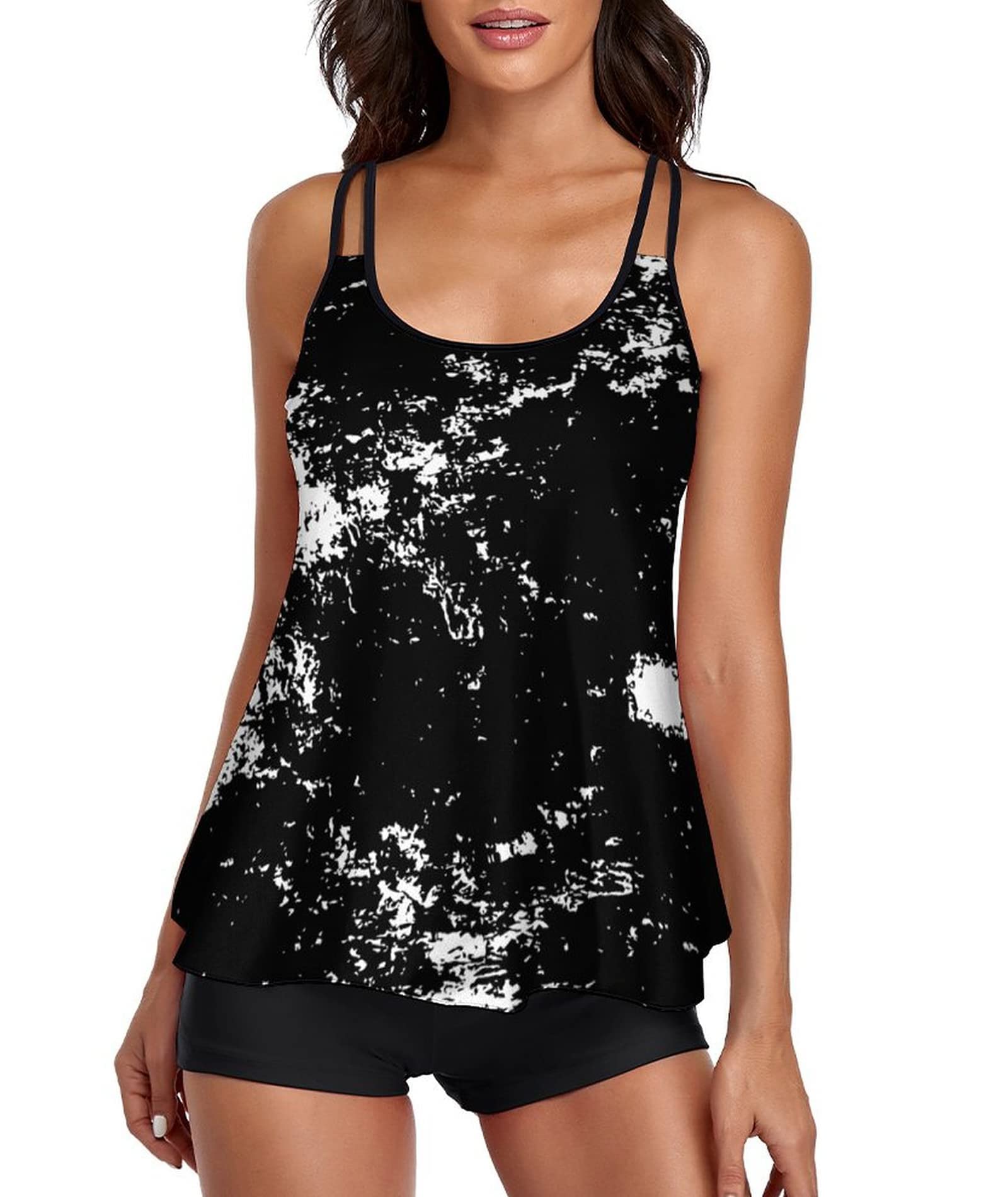 Urchics Women's 2023 Tummy Control Tankini Swimsuit Two Piece Bathing Suit - Flowy Swimwear Top with Boyshorts for Beach, Pool & Vacation | Plus Size Swimwear for Women