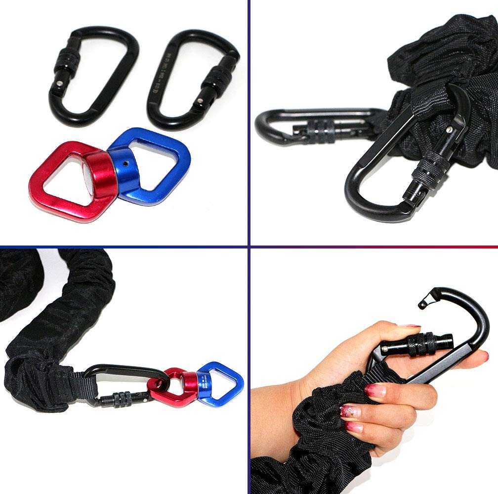 DASKING Upgraded Heavy Duty Yoga Bungee Rope - Resistance Training Belt for Home Gym, Fitness & Workout - Perfect for Yoga, Pilates, Strength Training & Stretching Exercises