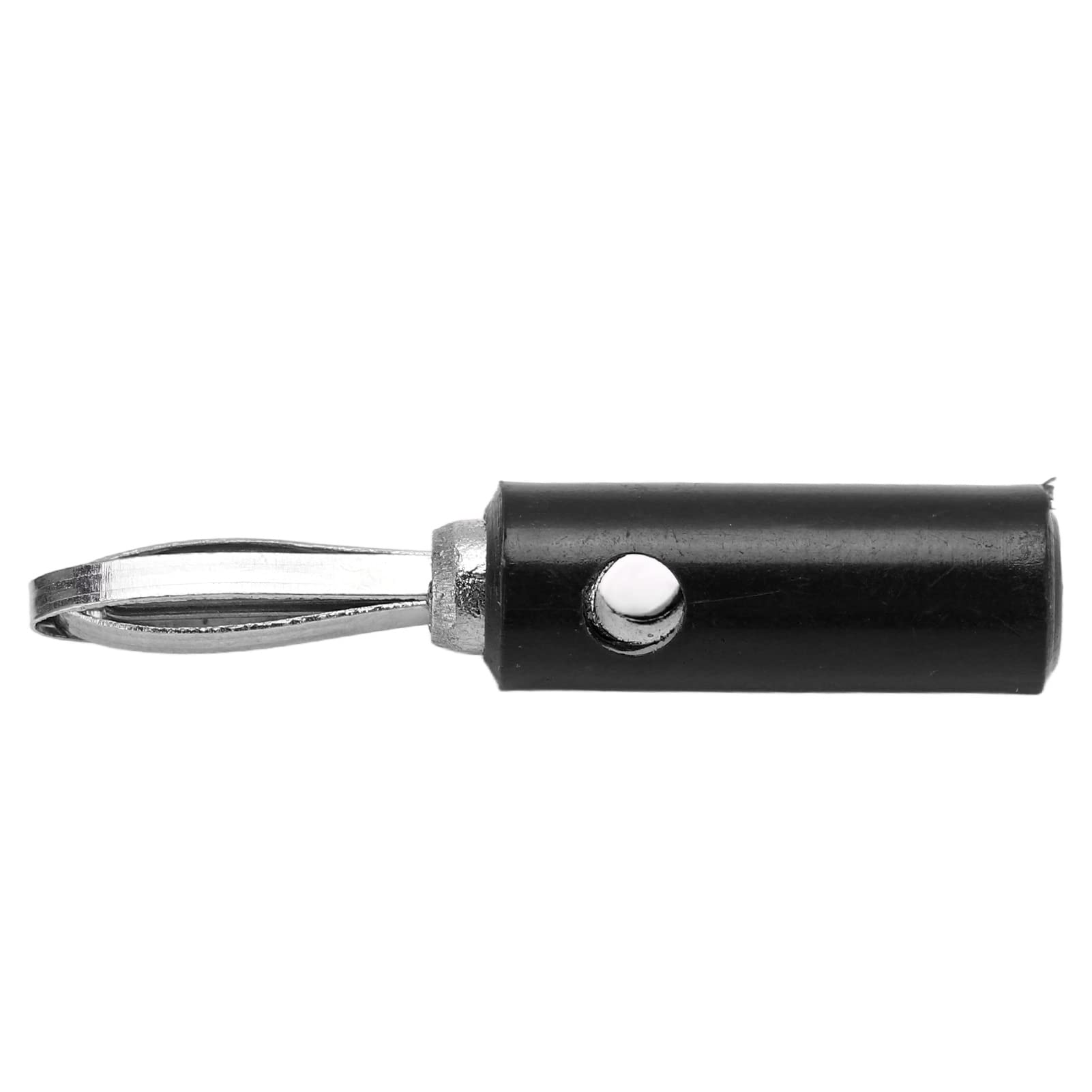 4mm Banana Plug Connectors - Corrosion Resistant Solderless Banana Plugs for Industrial & Electronic Equipment (Black) - Perfect for Test Leads, Speaker Wires & Power Connections