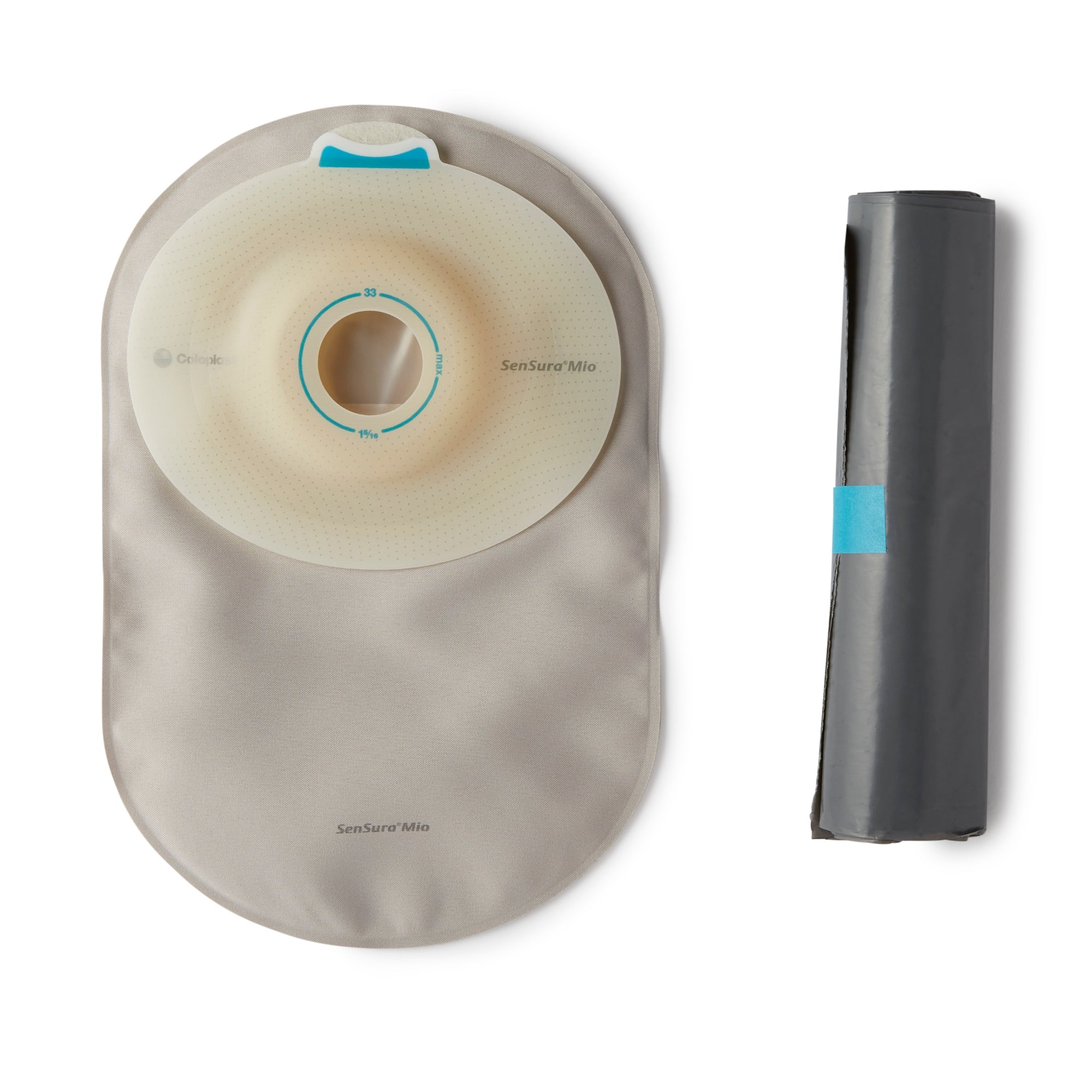 Coloplast SenSura Mio 1-Piece Closed Ostomy Pouch - Convex Light, Maxi Size, Opaque & Pre-Cut | Secure & Discreet Ostomy Care Solution for Active Lifestyles | Ideal for Daily Use, Travel & Sports Activities