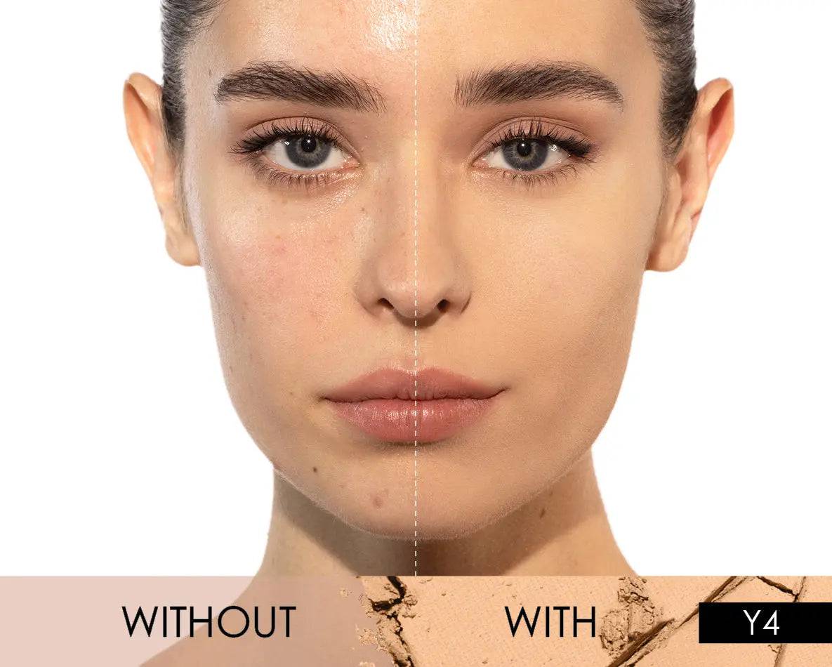 HY GLAM Powder Foundation Refill - Lightweight, Long-Lasting & Buildable Coverage for Flawless Skin | Perfect for Everyday Wear & Touch-Ups On-The-Go