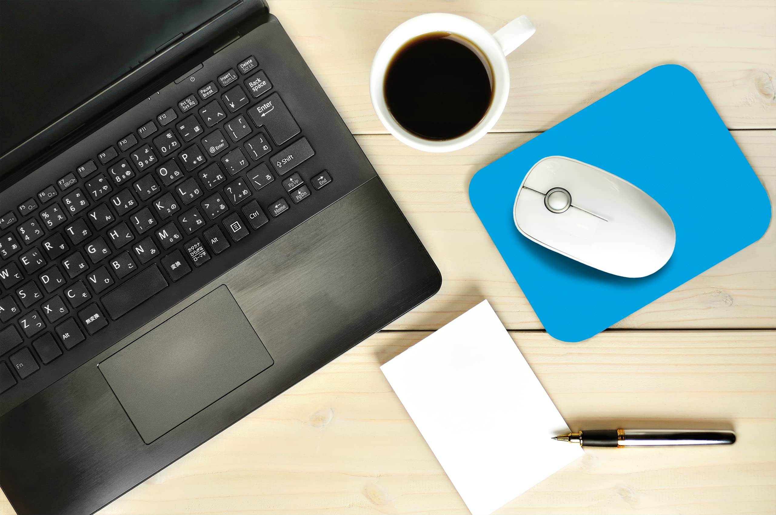 Premium Solid Color Mouse Pad - Cyan Blue, Non-Slip Rubber Base, Smooth Surface for Gaming & Office Work - Perfect for PC, Laptop & Computer Desks