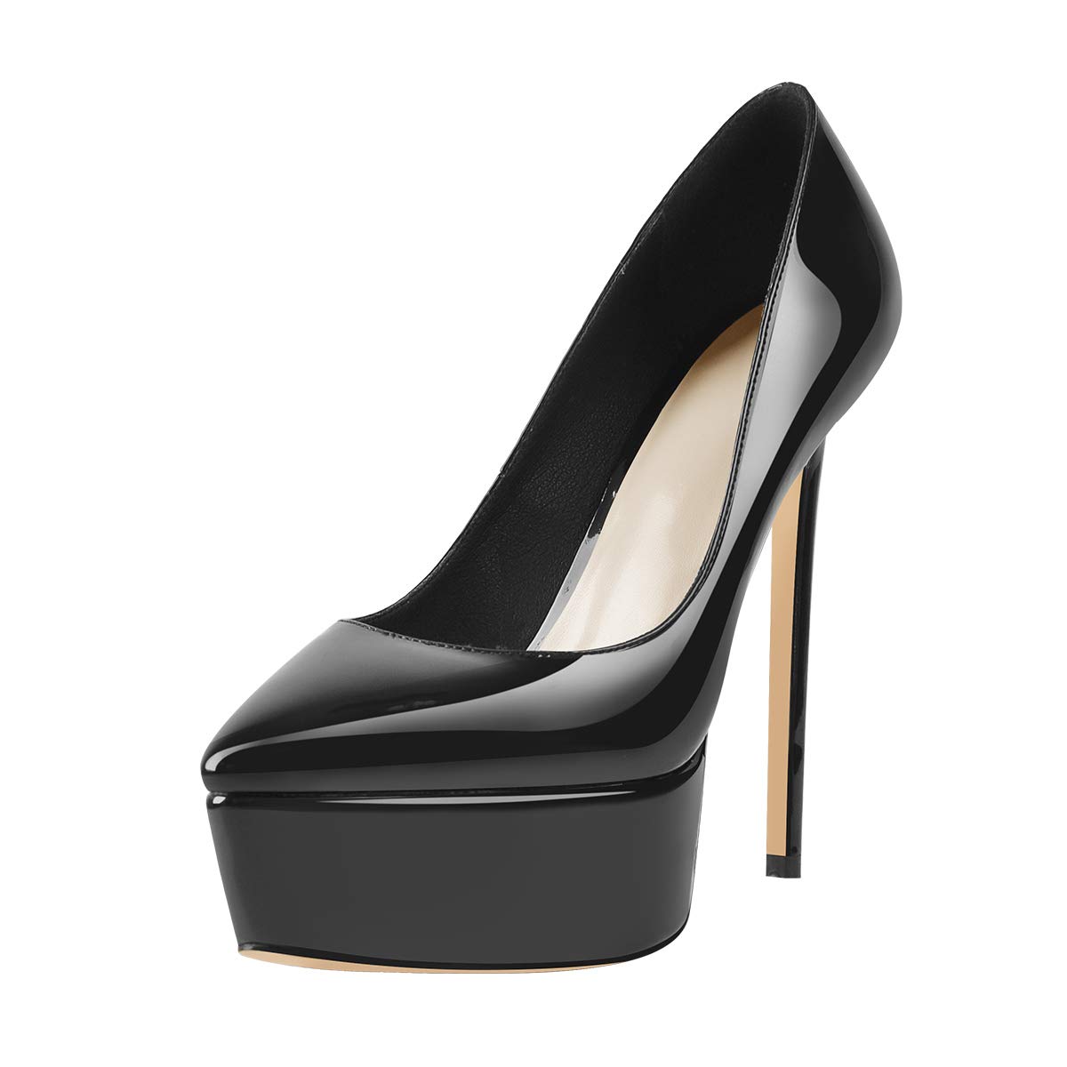 Onlymaker Women's Stiletto Pointy Toe High Heels Pumps Slip-on Dress Shoes for Party, Wedding & Evening Events - Sexy Comfortable Women's Fashion Heels for Work, Date Night & Special Occasions