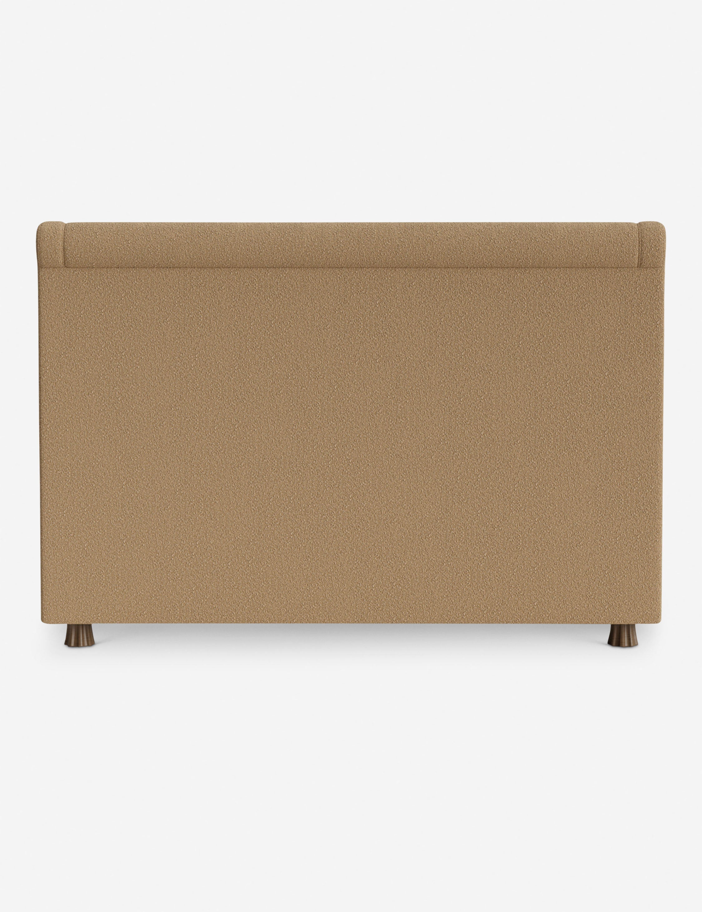 DOMINIQUE Platform Bed Frame by DISC Interiors - Modern Minimalist Wooden Bed with Upholstered Headboard | Perfect for Master Bedroom, Guest Room & Loft Apartments
