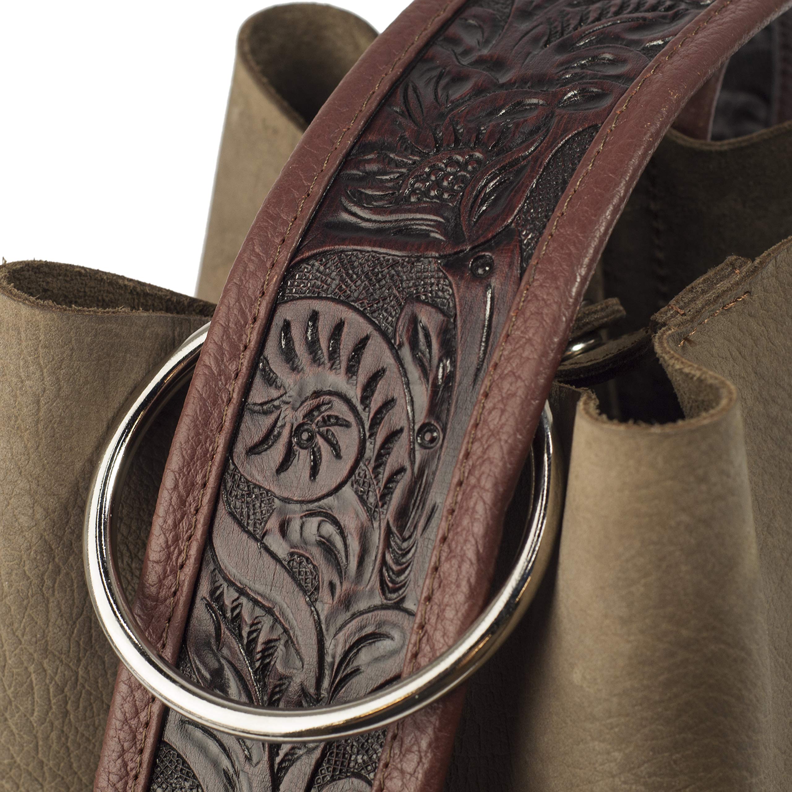 Genuine Cowhide Leather Tote Bag for Women - Handmade with Hand-Chiseled Handle - Dolores Model - Perfect for Work, Travel & Everyday Use