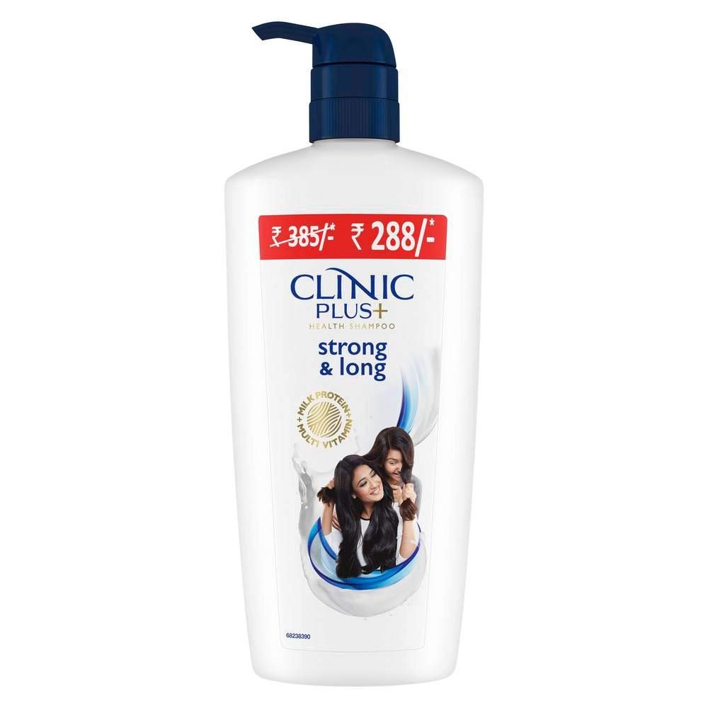 POND'S Clinic Plus Strong & Long Health Shampoo with Milk Protein & Multivitamin - 650ml | Hair Growth & Repair for Men & Women | Daily Use for Healthy, Shiny Hair
