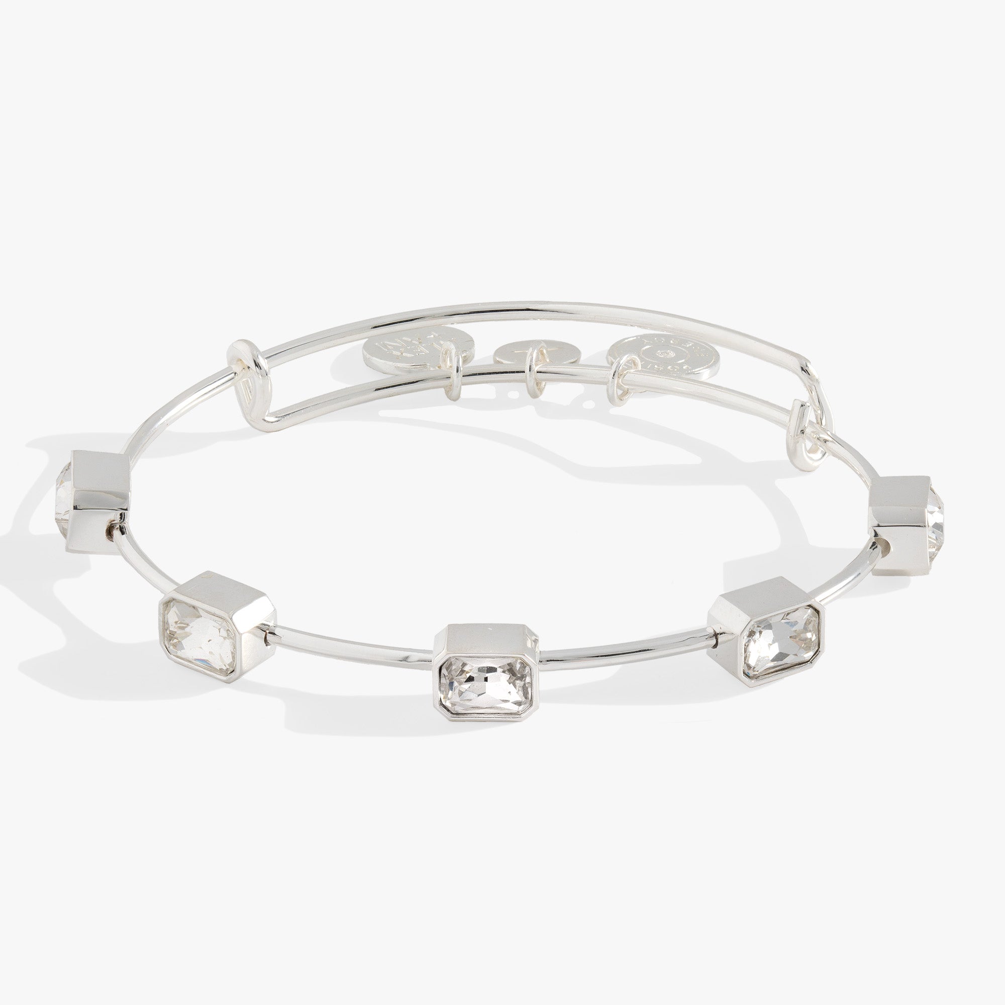 Emerald Cut Stone Bangle Bracelet for Women - Elegant Green Gemstone Jewelry Gift for Wedding, Anniversary & Special Occasions
