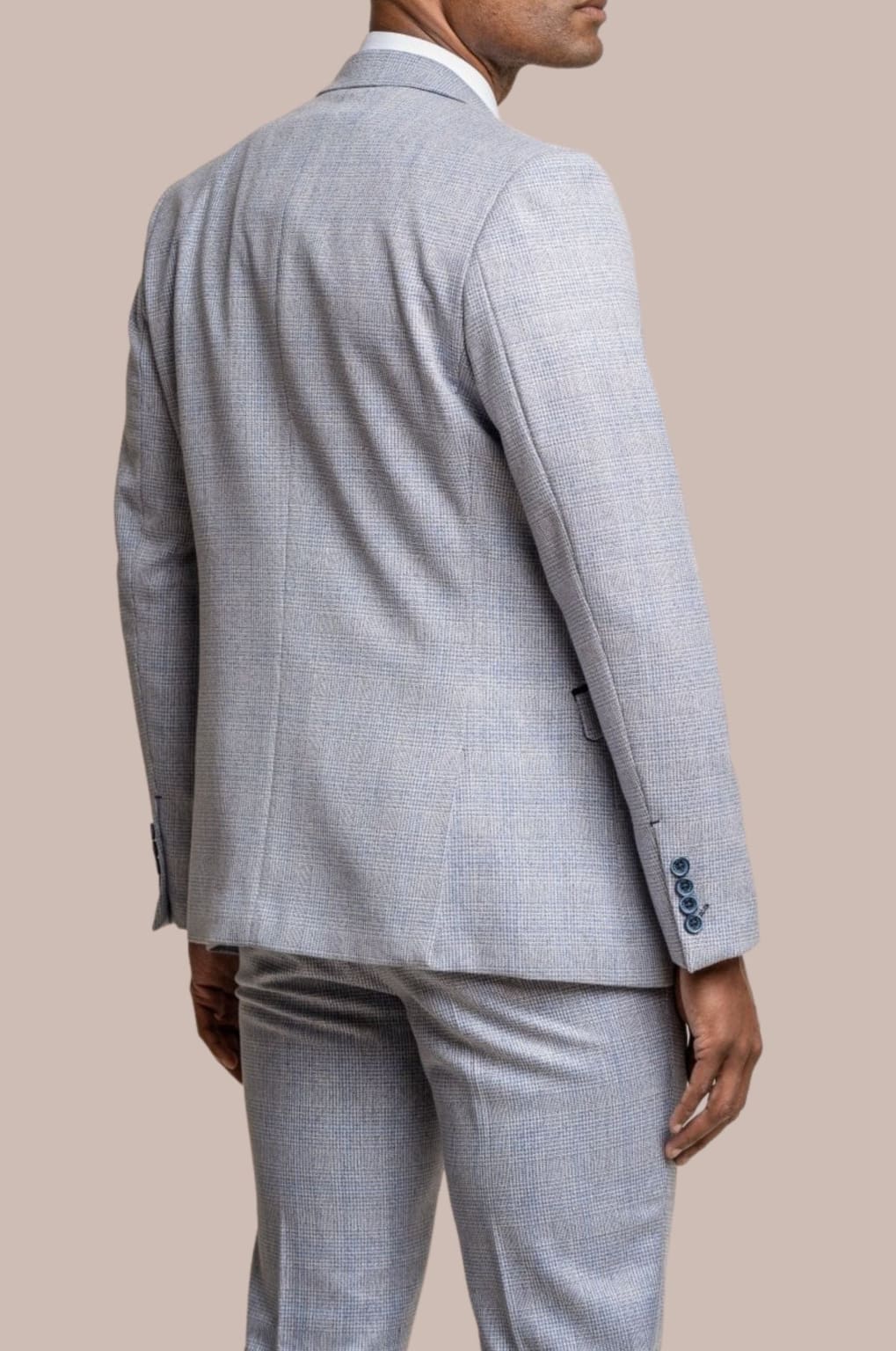 Cavani Caridi Men's Sky Blue 3 Piece Slim Fit Suit | Formal Business Attire | Wedding, Office & Special Occasion Wear