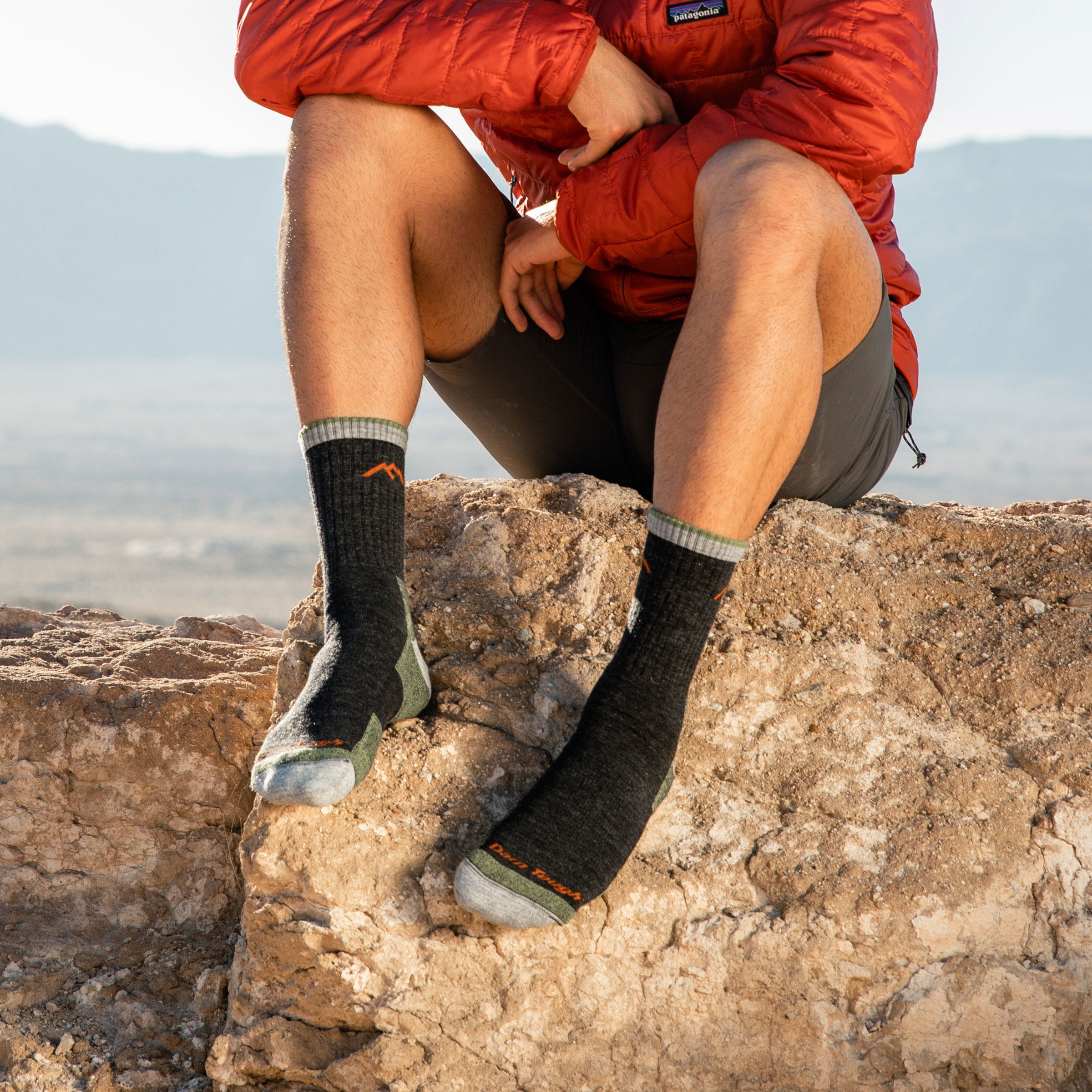 Men's Midweight Hiking Socks - Micro Crew Hiker Socks for Outdoor Trekking & Camping - Breathable & Cushioned for All-Day Comfort on Trails