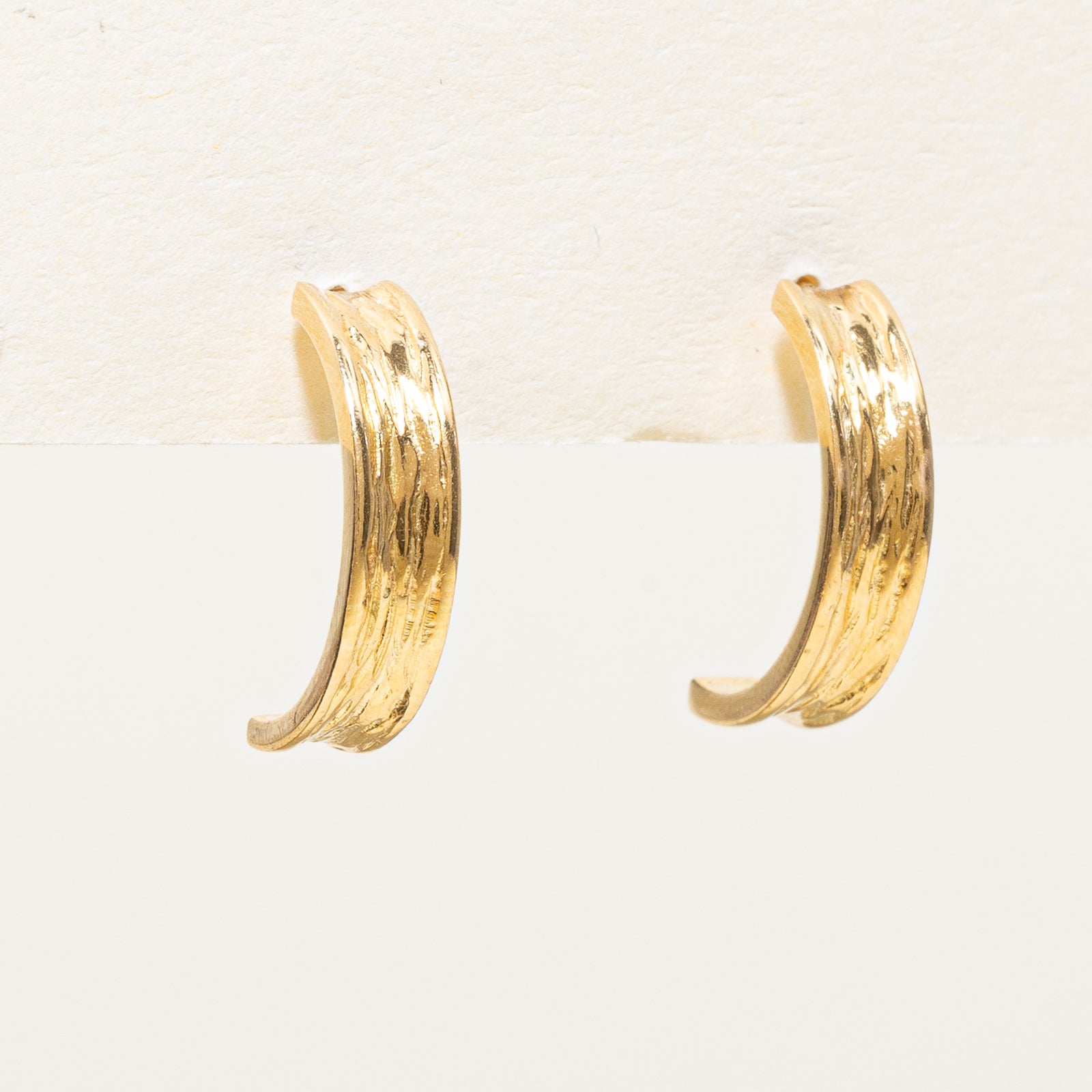 Cavelti Textured Half Hoop Earrings for Women - Sterling Silver Boho Chic Dangle Earrings | Perfect for Casual Wear, Date Nights & Special Occasions