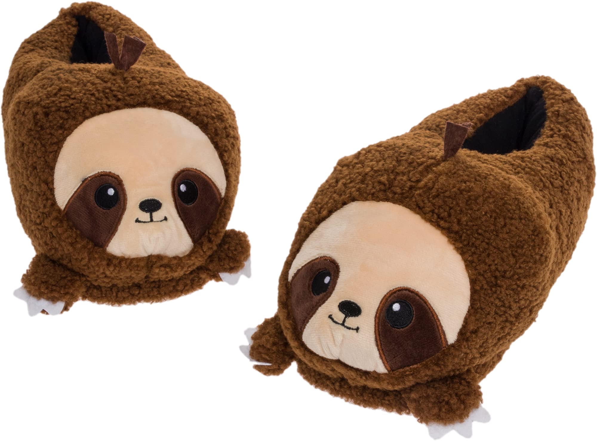 Funziez Sloth Slippers for Adults - Unisex Warm Plush Animal House Shoes, Soft & Cozy Indoor Slippers - Perfect for Relaxing at Home, Lounging & Gift Giving