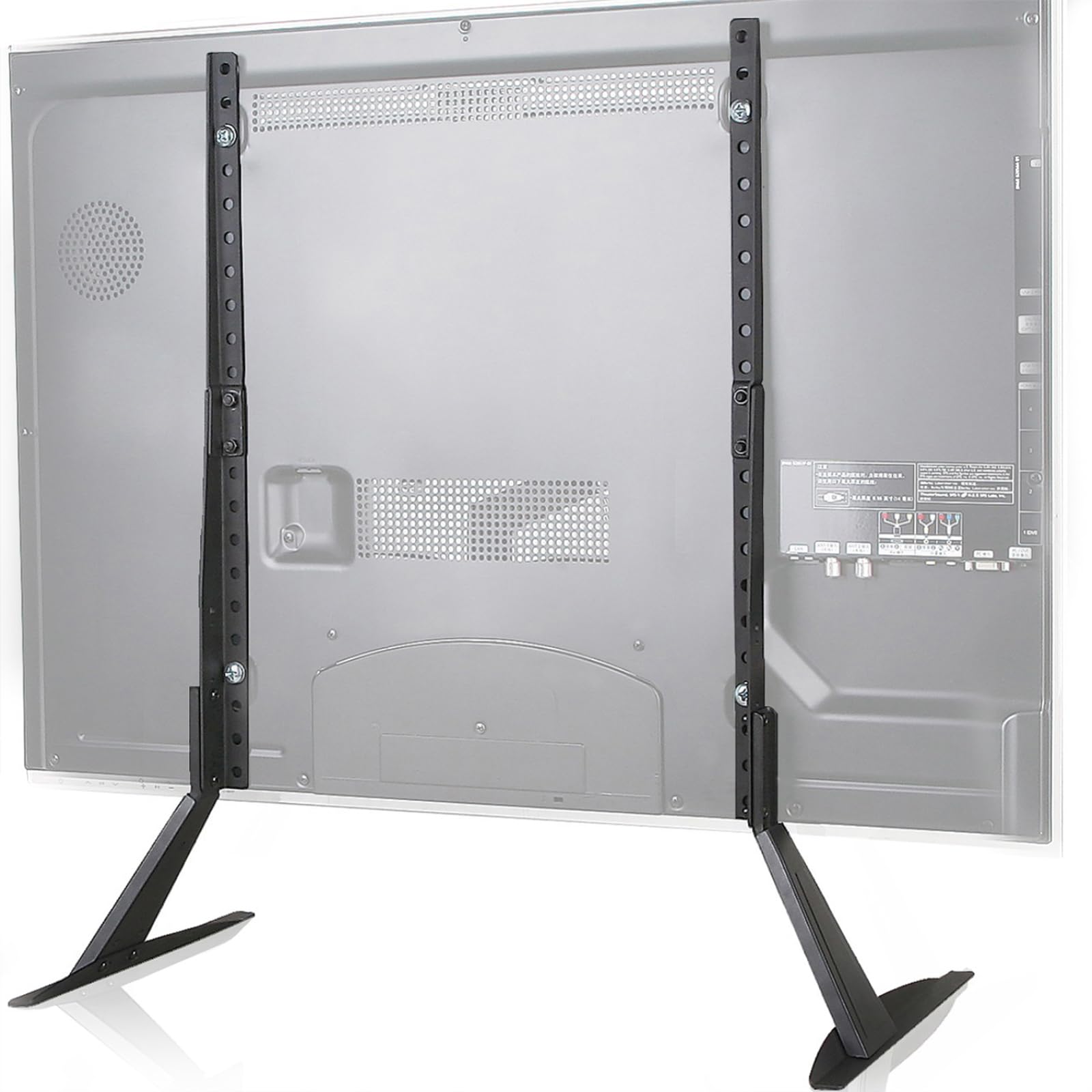 WALI Universal TV Stand for 22-65 Inch Flat Screen TVs up to 110lbs - Table Top TV Mount with 800x500mm VESA Compatibility (Black) - Perfect for Living Room, Bedroom, or Office Setup