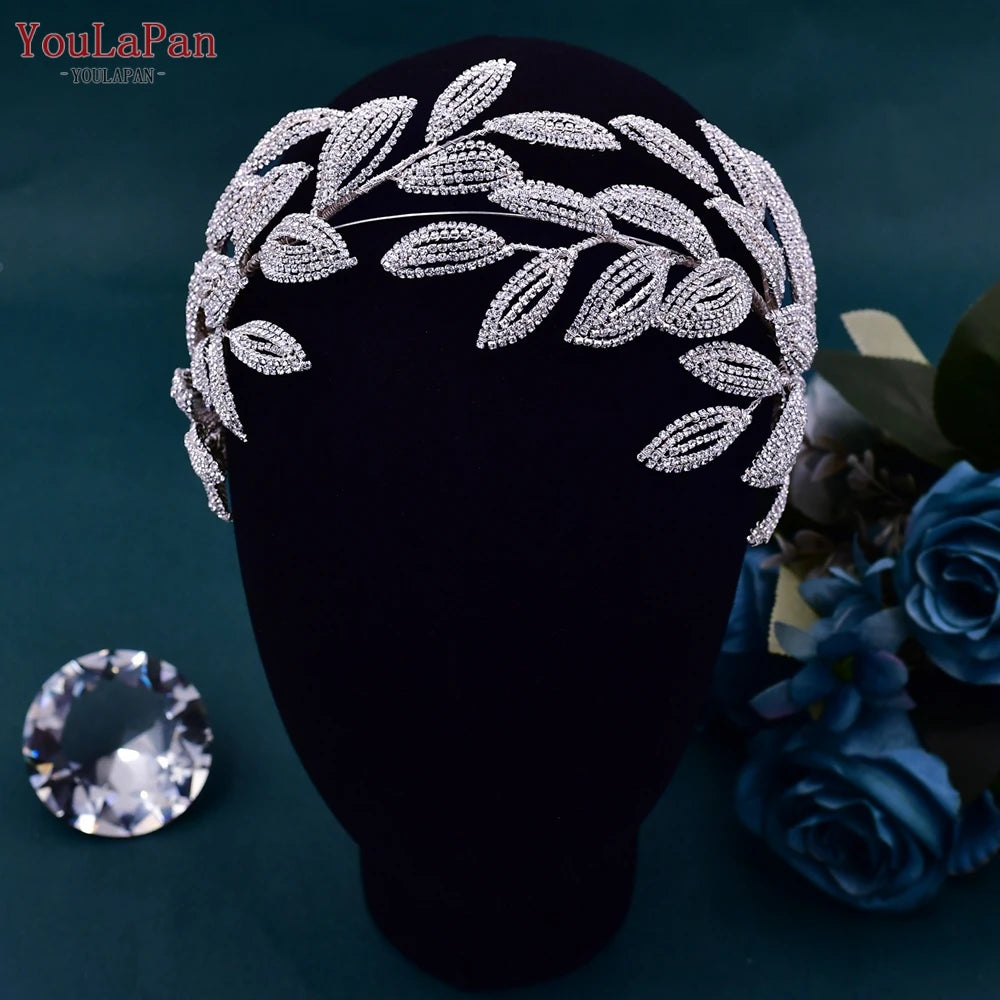 Sparkling Rhinestone Bridal Tiara - Elegant Crystal Wedding Headpiece for Bride, Princess, Prom & Special Occasions