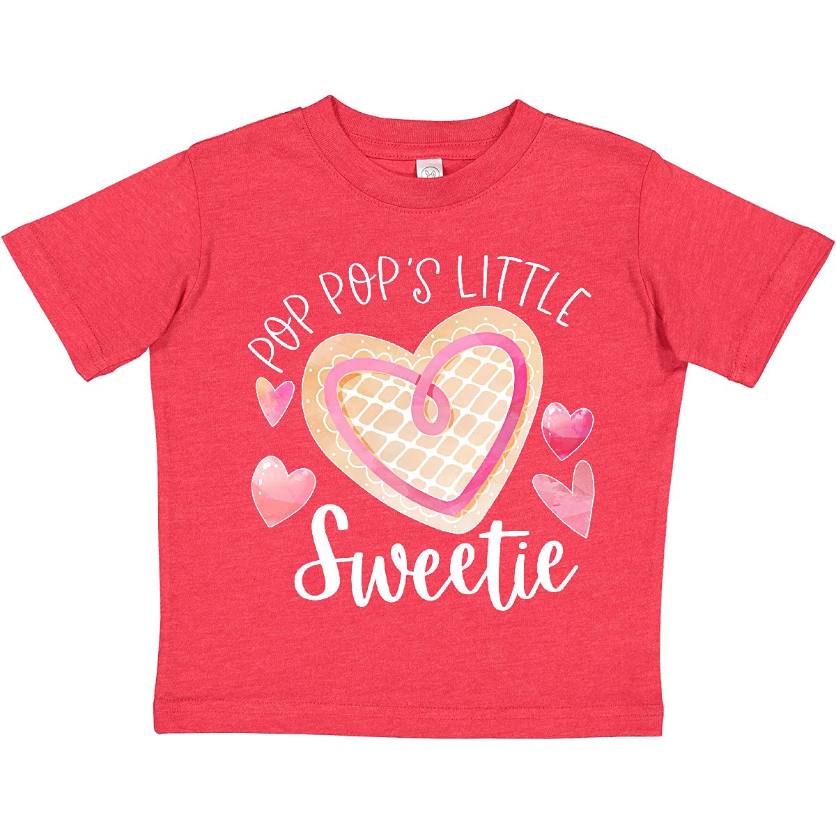 Inktastic Pop Pop's Little Sweetie Pink Heart Cookie Toddler T-Shirt - Cute Baby Girl Outfit for Playdates, Parties & Family Photos