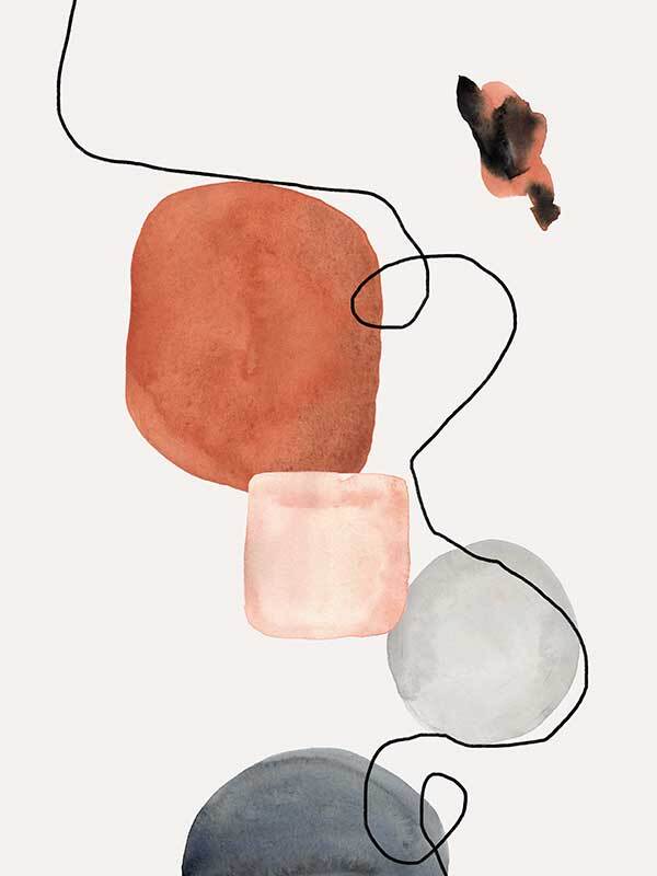 Down the Line I Canvas Art Print - Modern Abstract Wall Decor for Living Room, Bedroom & Office - Perfect for Home & Office Decor