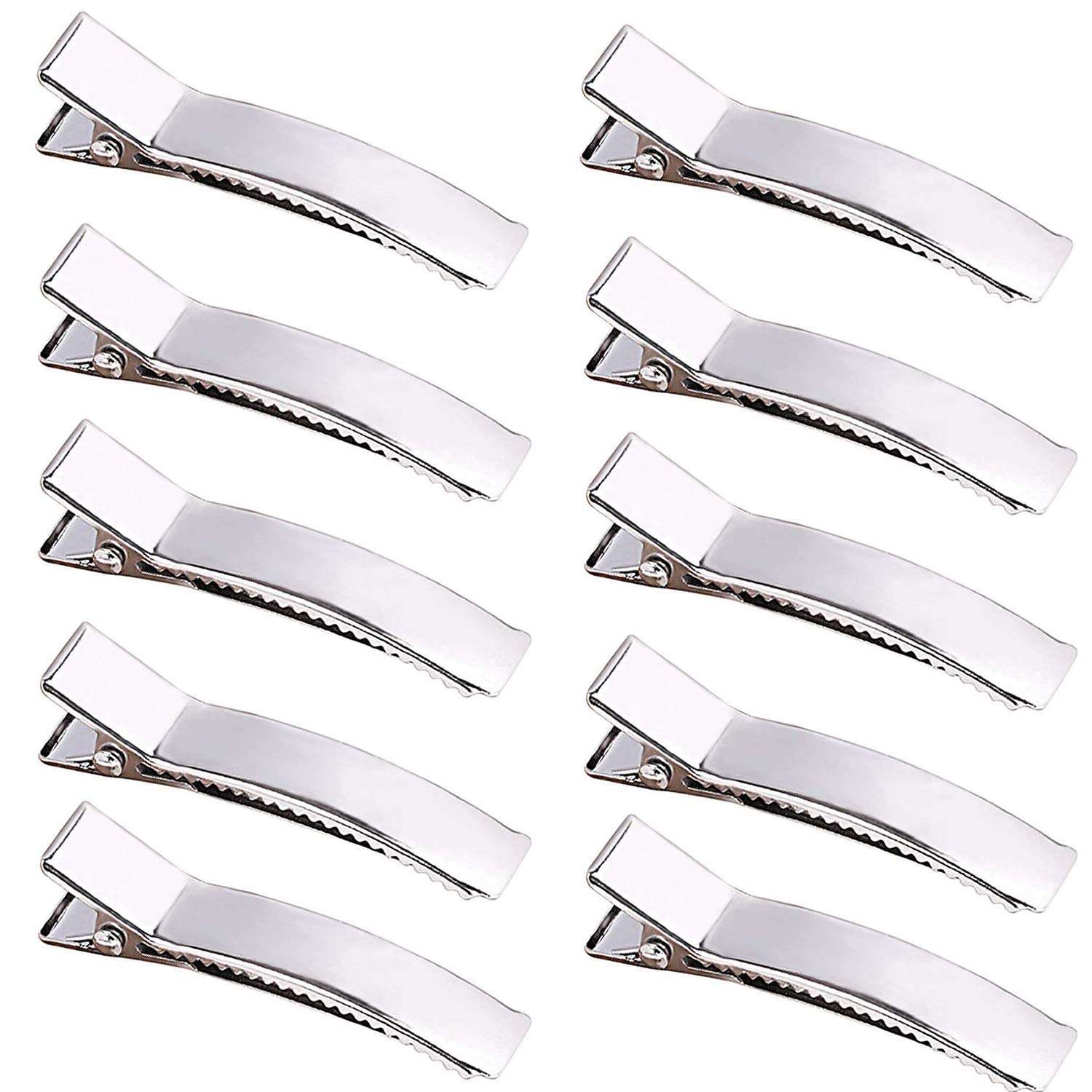 Jdesun 50 Pieces 2 Inch Silver Metal Alligator Hair Clips - Strong Hold Hair Pins with Teeth for Women & Girls - Perfect for School, Work, Parties & Everyday Hairstyles