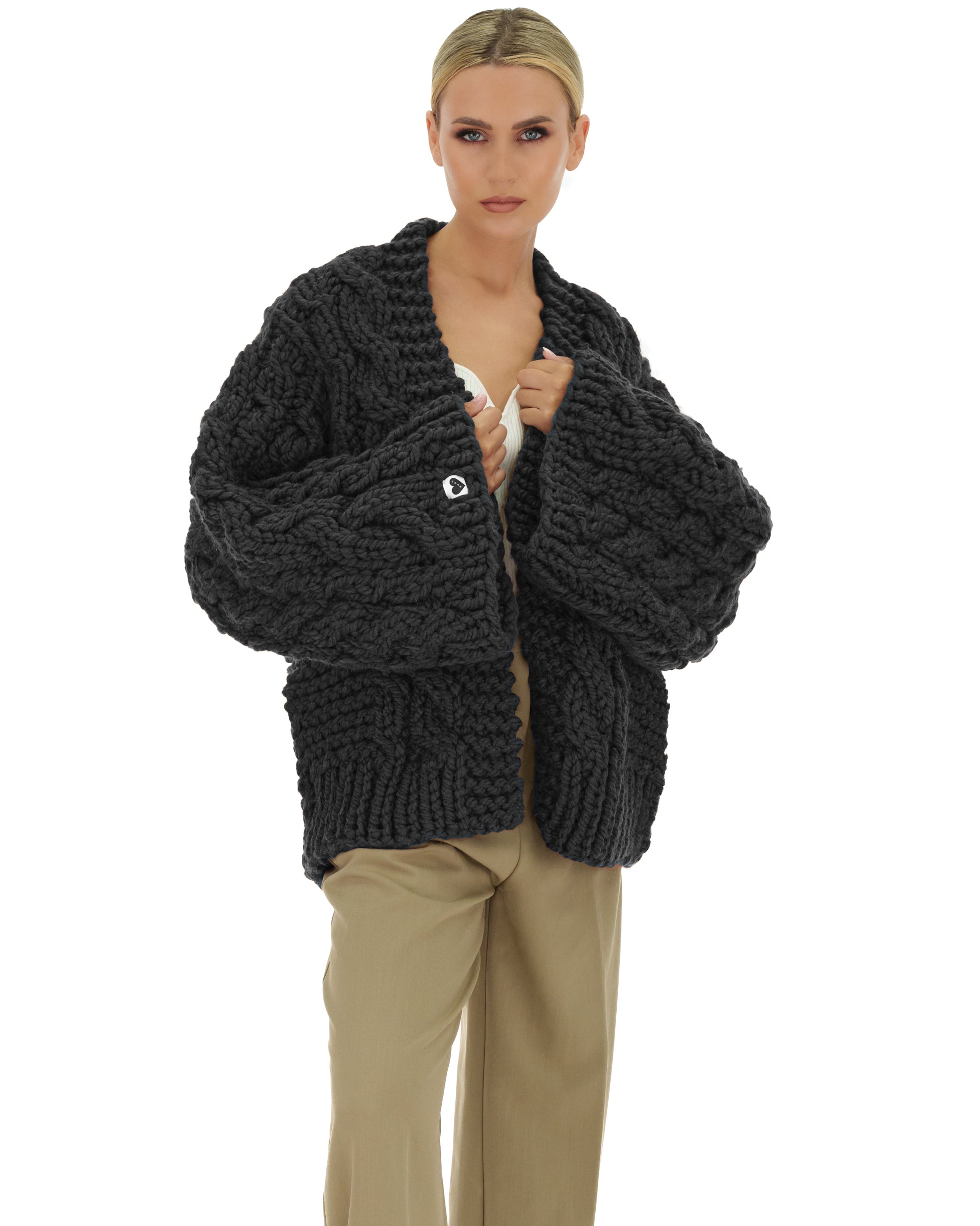 Cozy Cable Knit Cardigan Sweater for Women - Soft Chunky Knit Open Front Long Sleeve Wrap - Perfect for Fall, Winter & Layering Outfits