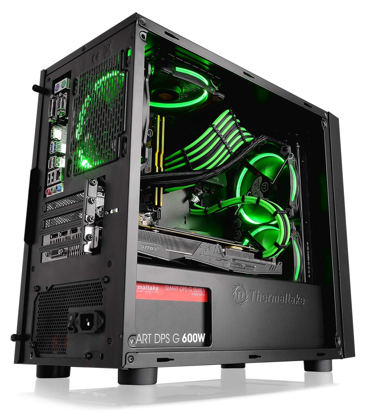 Thermaltake Versa H17 Black Micro ATX Mini Tower Gaming PC Case - Compact Computer Case with 120mm Rear Fan Pre-Installed | Perfect for Small Form Factor Gaming Rigs & Home Office Setups