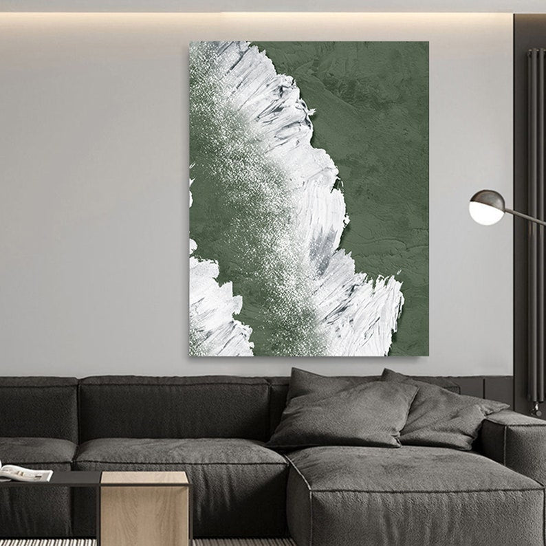 Green Waves - Eco-Friendly Home Decor & Nature-Inspired Wall Art for Living Room, Bedroom & Office - Perfect for Boho, Coastal & Modern Interior Design Styles