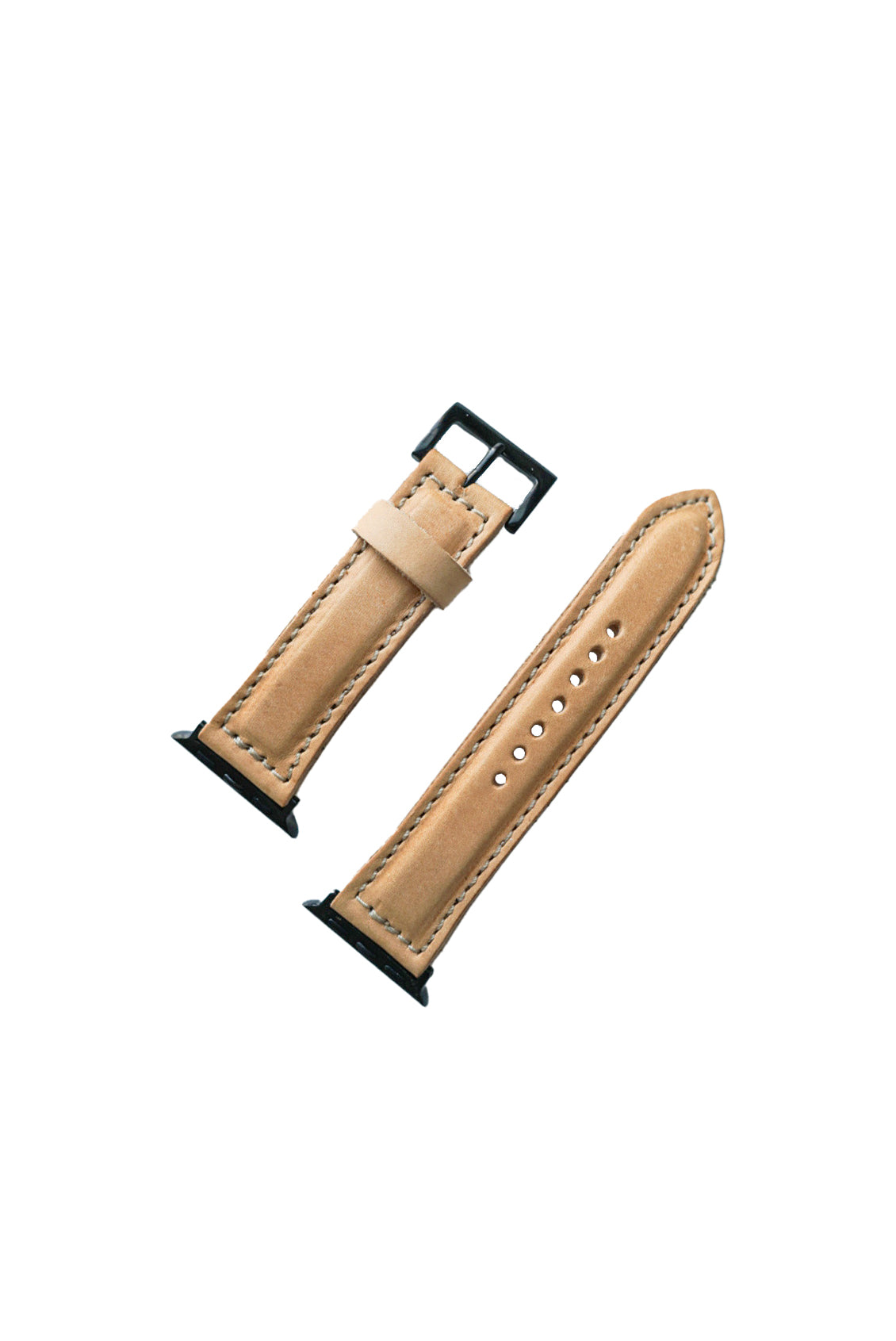 Premium Genuine Vegetable-Tanned Leather Apple Watch Band - Compatible with All Apple Watch Series - Perfect for Workouts, Office & Everyday Wear