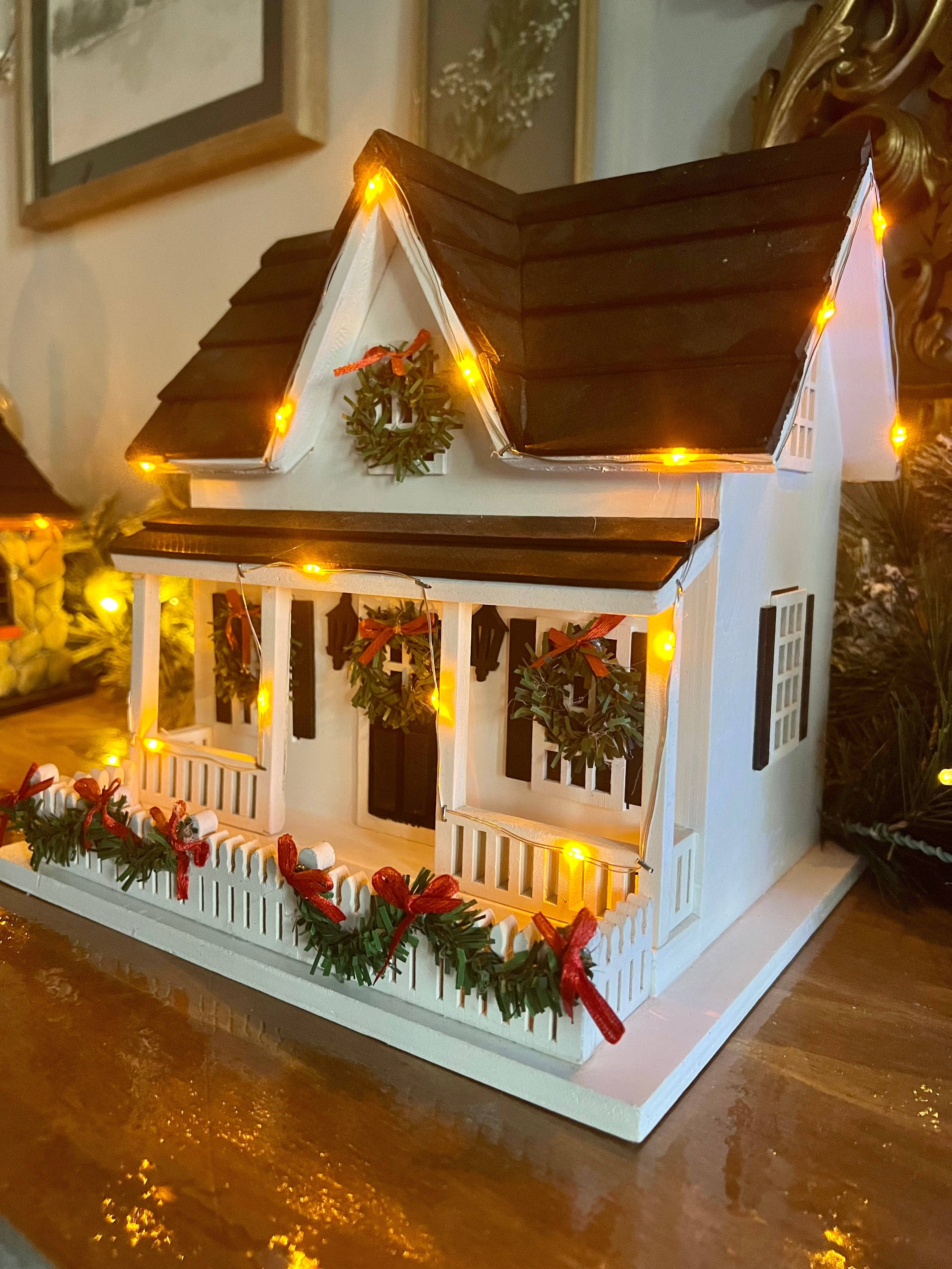 Festive LED Lighted Holiday Birdhouse - Outdoor Christmas Decoration for Garden, Yard & Patio Decor
